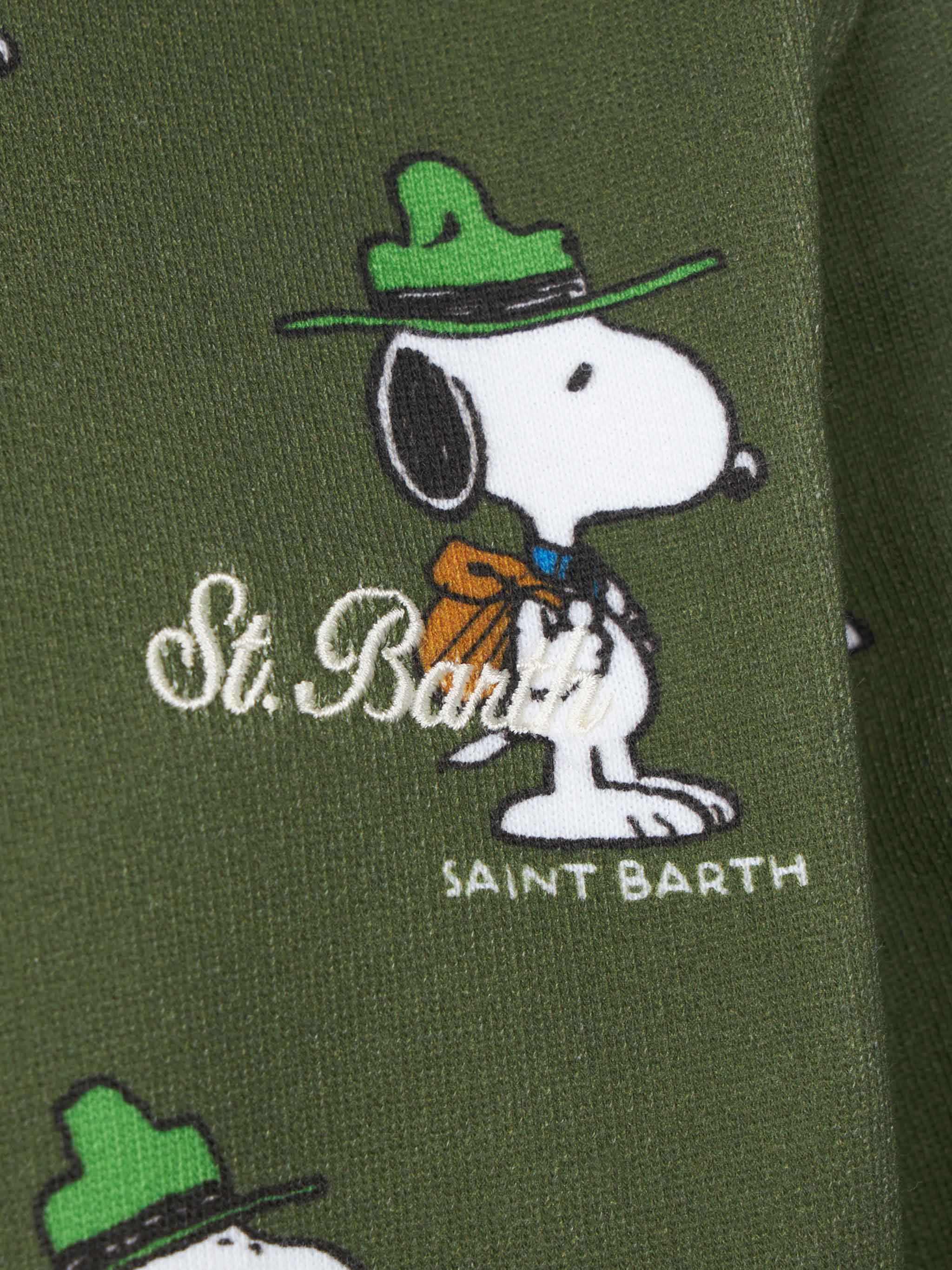 mc2-saint-barth-felpa-bambino-girocollo-verde-snoopy-peanuts-edizione-speciale image 2
