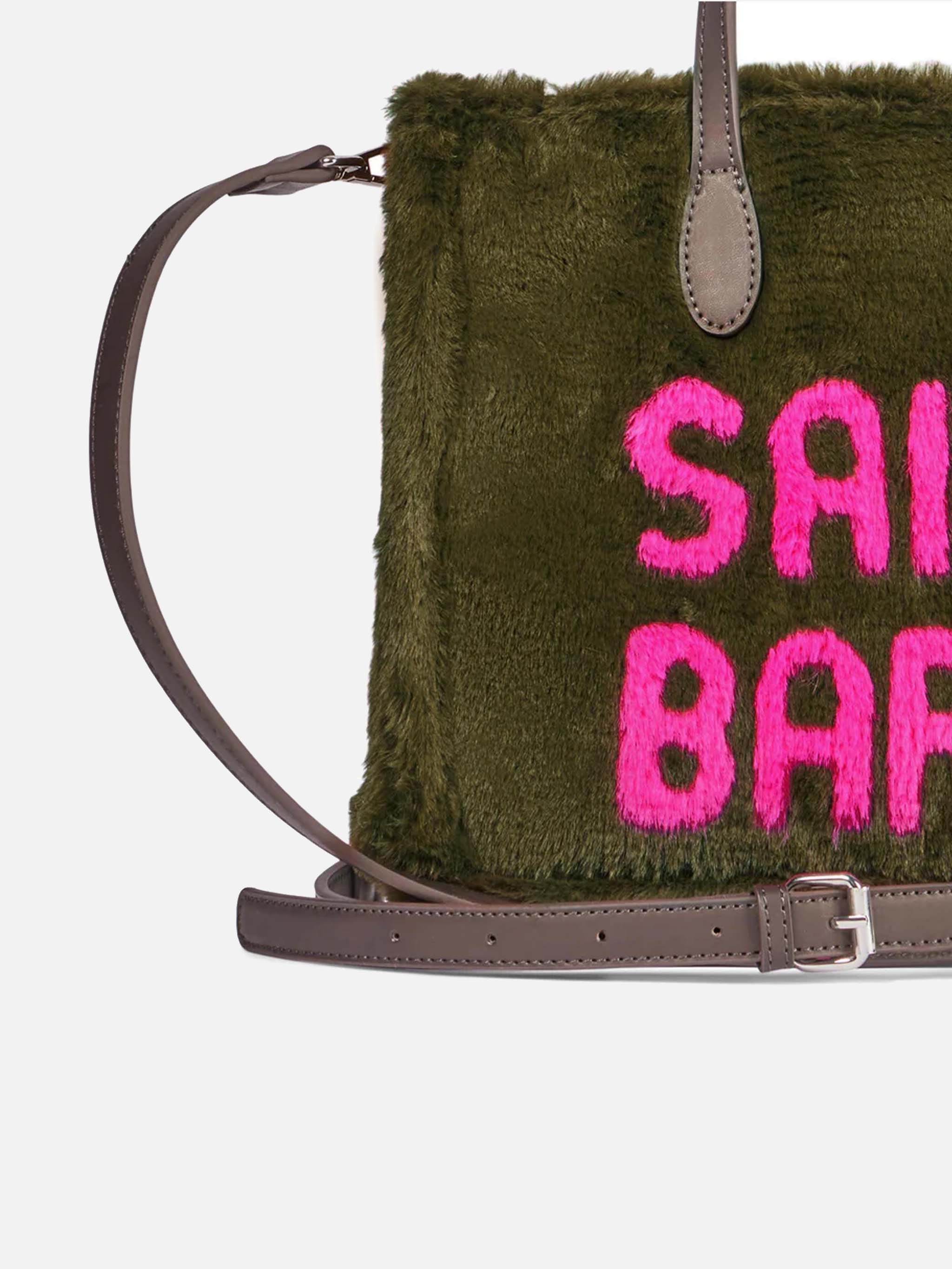 mc2-saint-barth-vivian-borsa-tote-verde-effetto-pelliccia-con-tracolla image 2