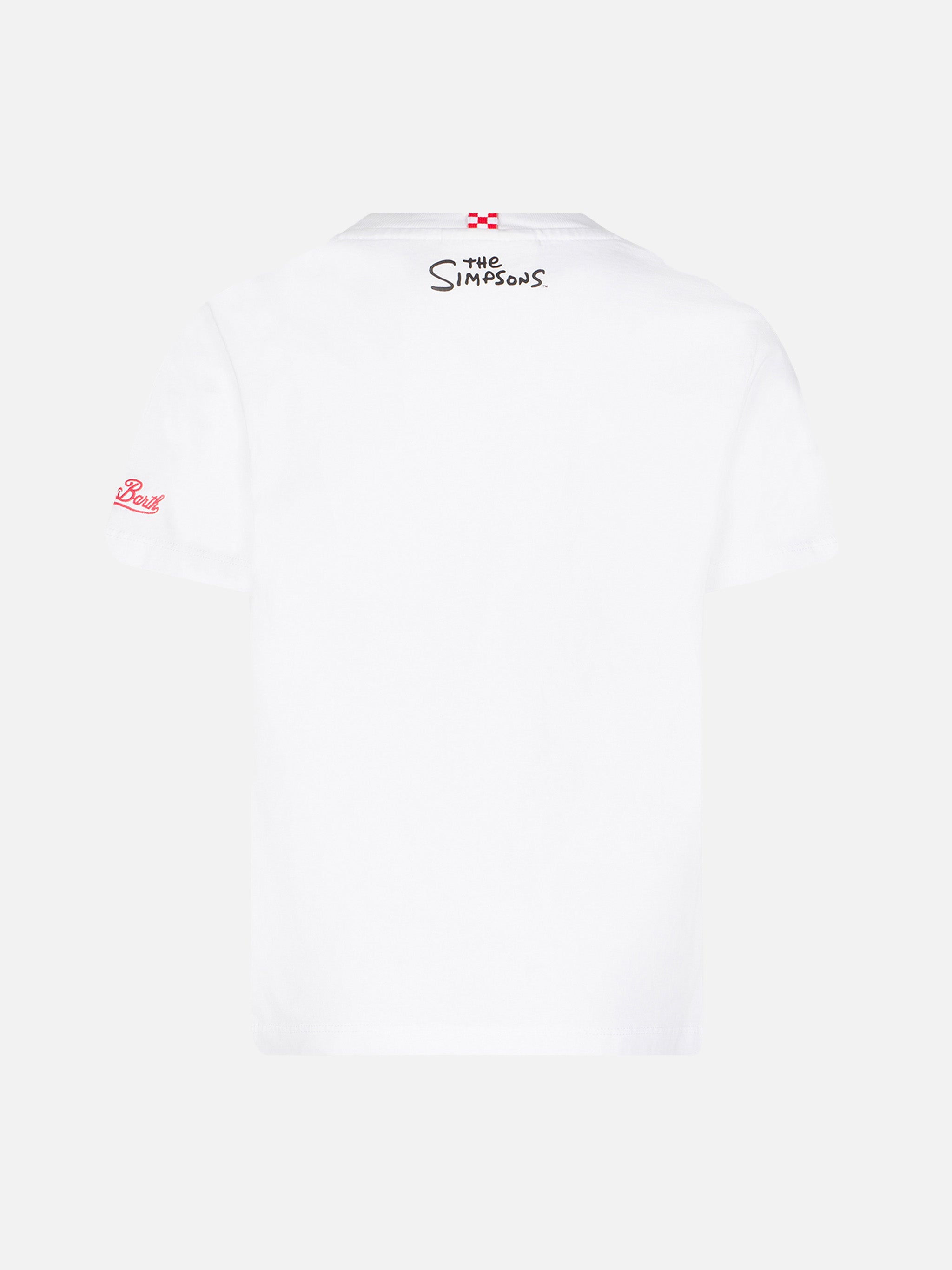 mc2-saint-barth-devil-bart-t-shirt-bambino-in-cotone-bianca-the-simpson-special- image 3