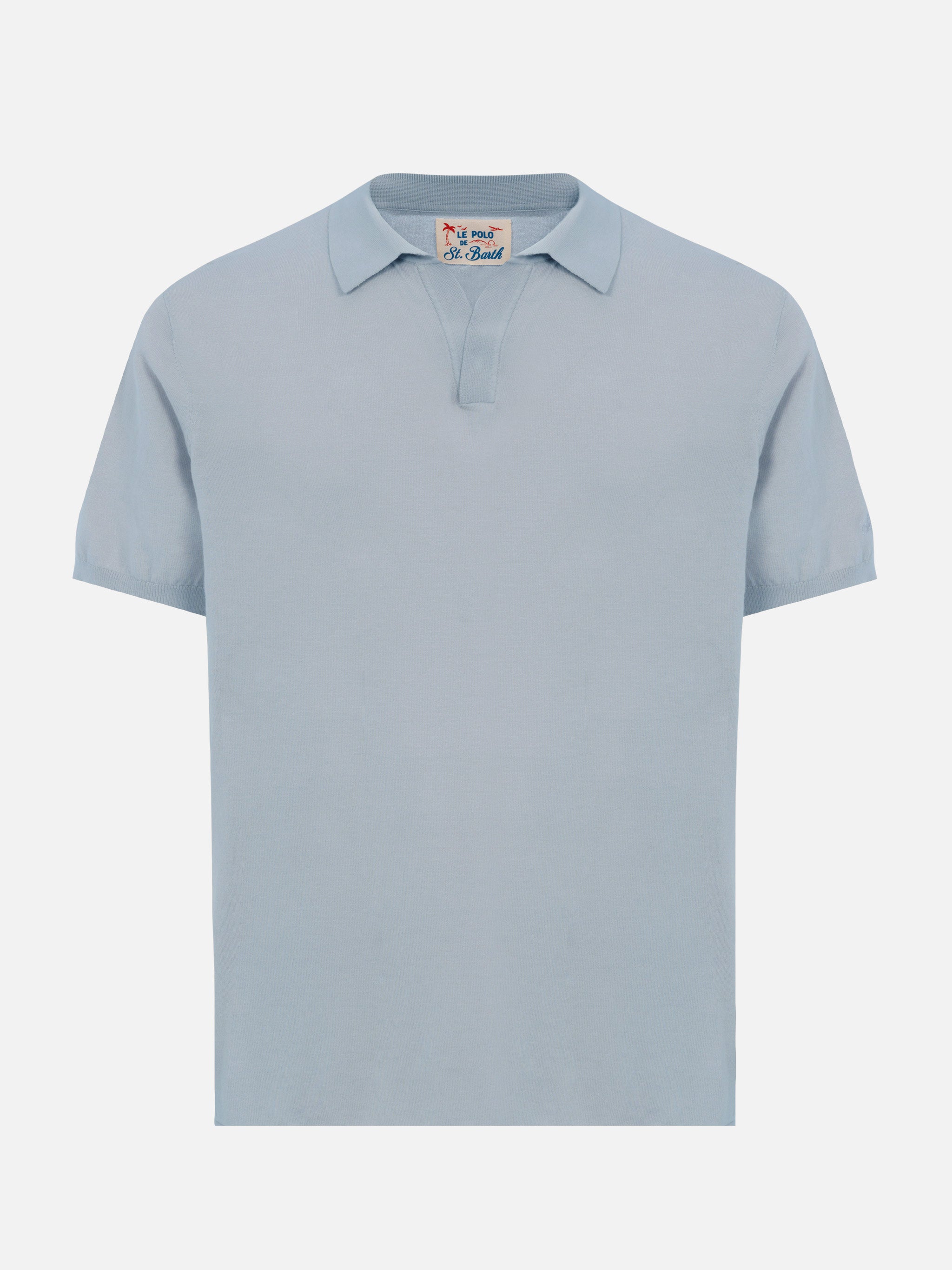 mc2-saint-barth-polo-sloan-uomo-maglia-azzurra-senza-bottoni image 4