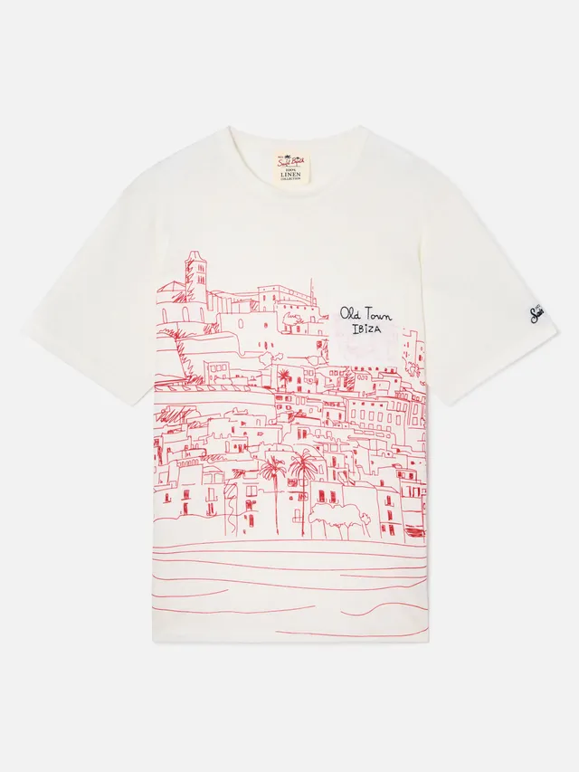 mc2-saint-barth-t-shirt-ecstasea-uomo-in-lino-jersey-bianca-stampa-ibiza image 1