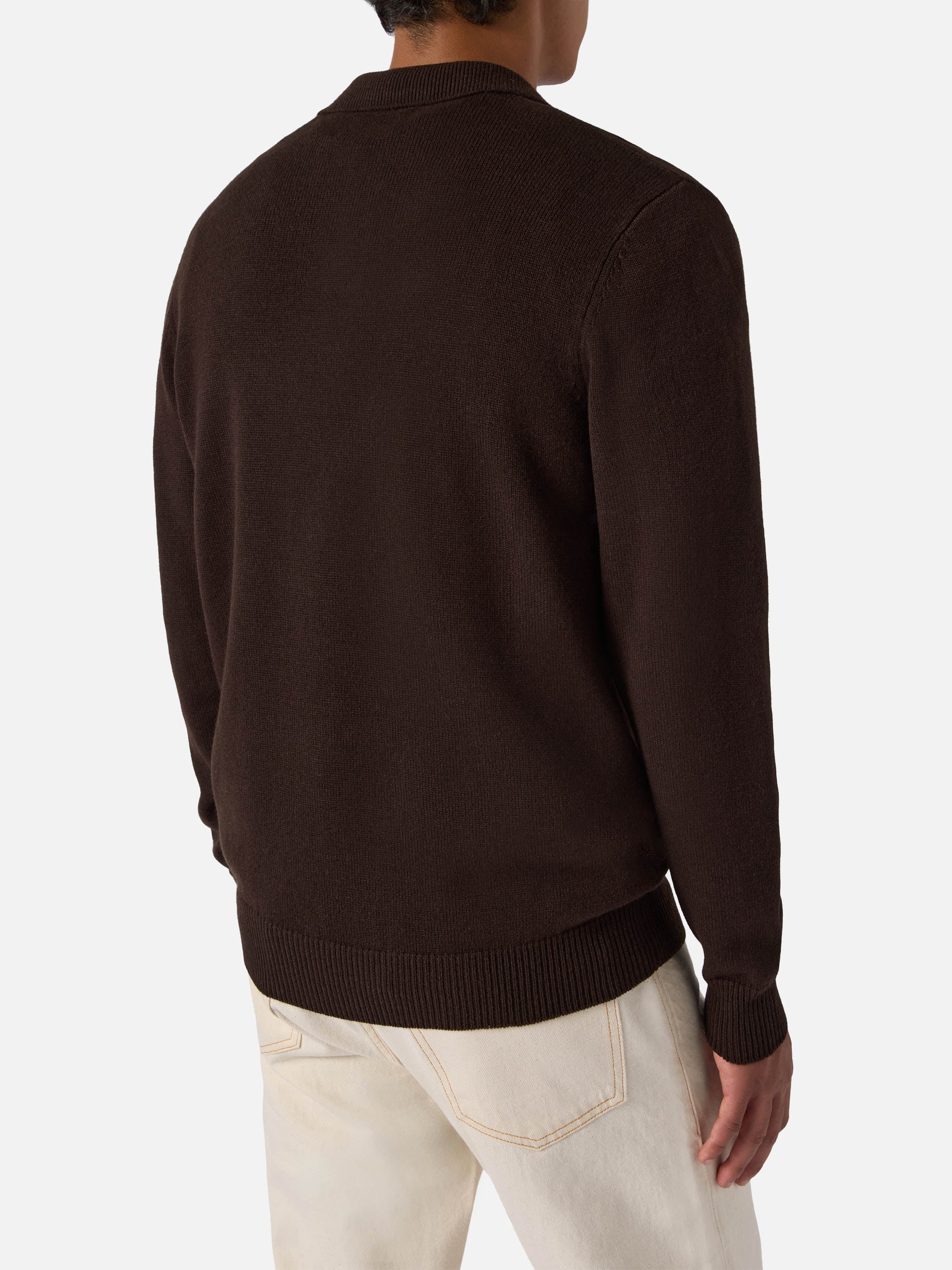 mc2-saint-barth-covent-polo-uomo-marrone-in-pura-lana-merino image 4