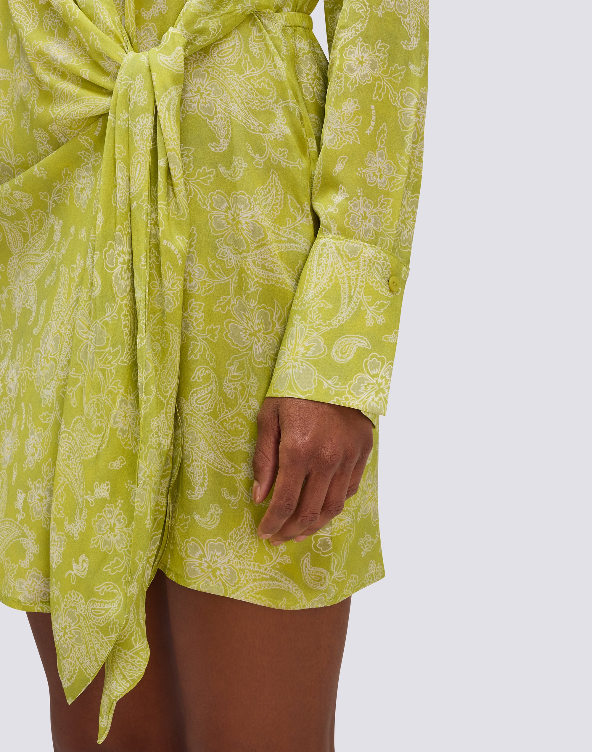 sundek-abito-camicia-donna-corto-viscosa-hibi-paisley-con-nodo image 3