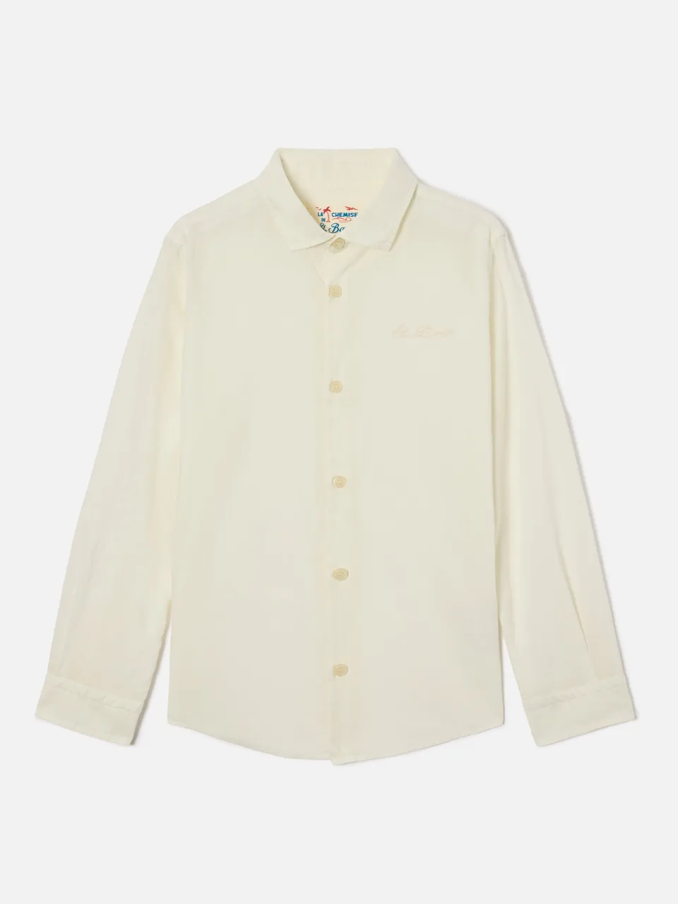 mc2-saint-barth-chemise-jr-lcm0002-camicia-bambino-in-cotone-voile-panna image 1