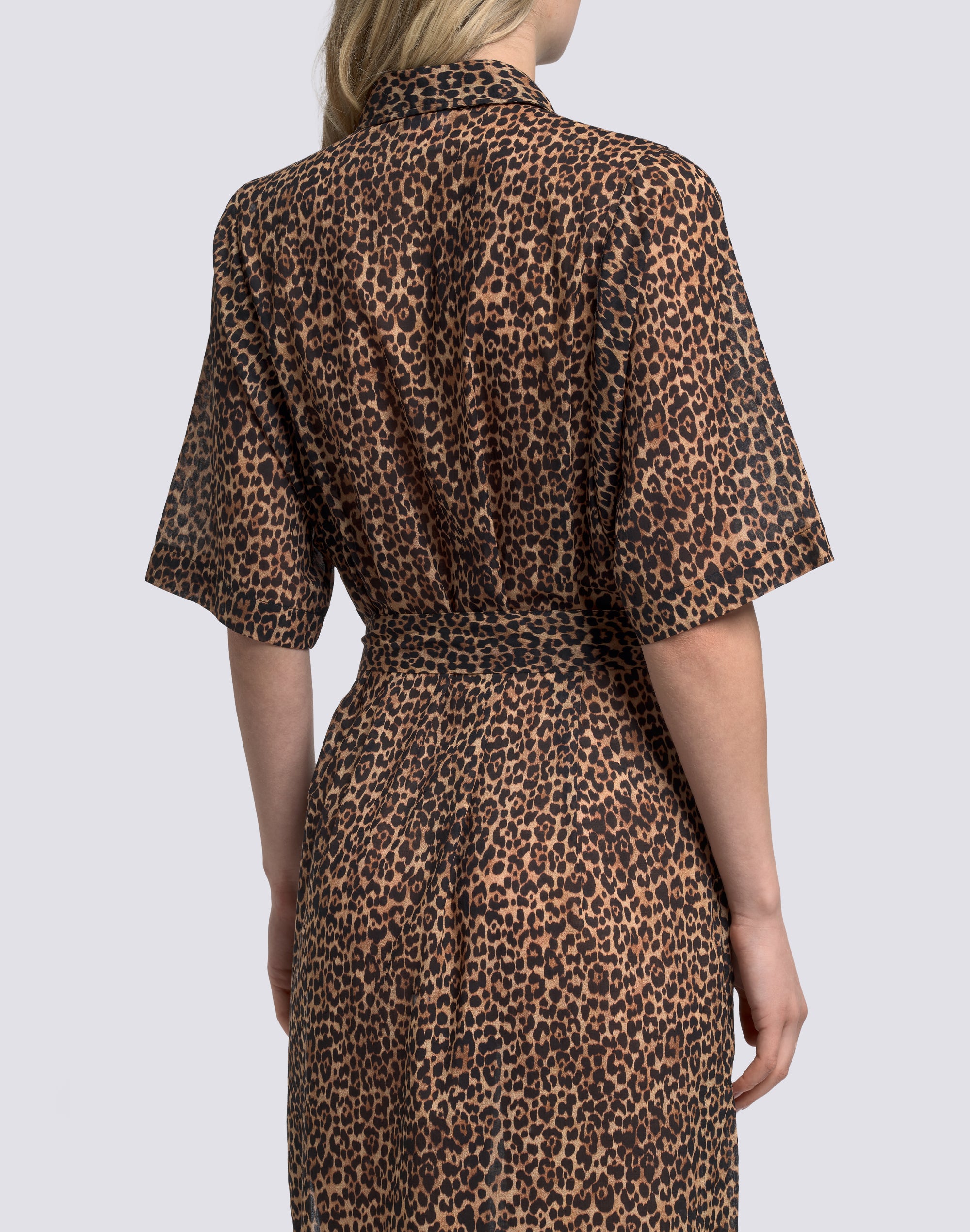 sundek-abito-chemisier-donna-lungo-animalier-con-cintura-removibile image 4