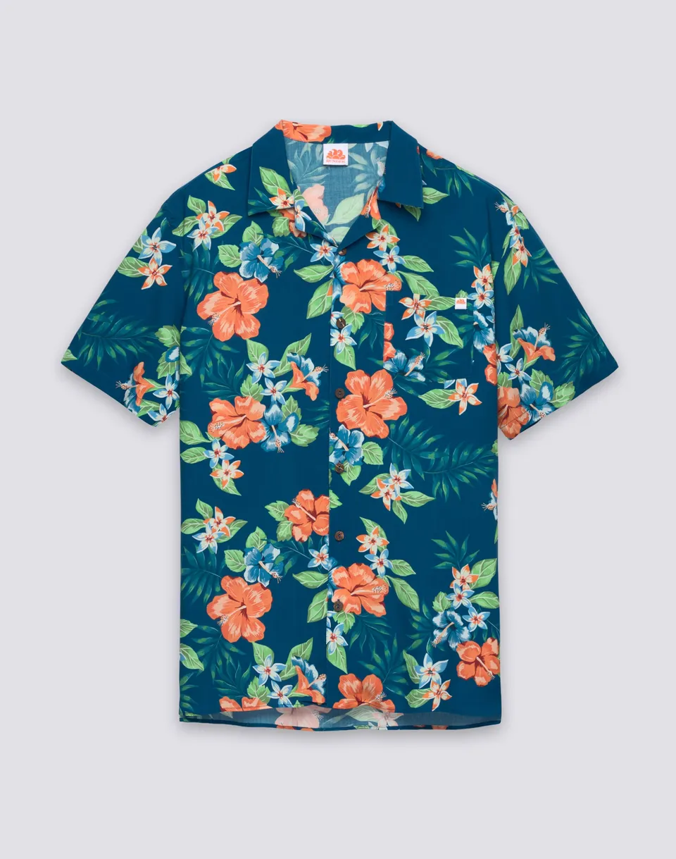 sundek-camicia-uomo-bowling-maniche-corte-viscosa-popeline-goldenwave image 1