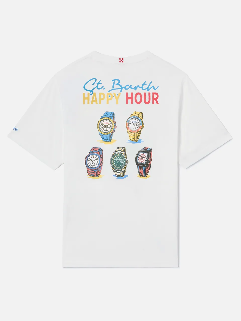 t-shirt-mc2-saint-barth-delmar-con-stampa-st-barth-happy-hour-e-maxi-grafica-sul image 1
