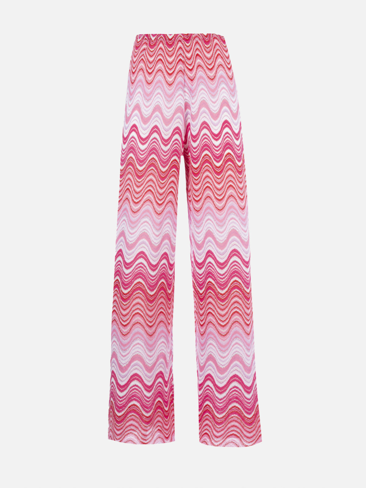 mc2-saint-barth-amalia-pantalone-donna-rosa-a-gamba-larga-in-maglia-raschel image 6