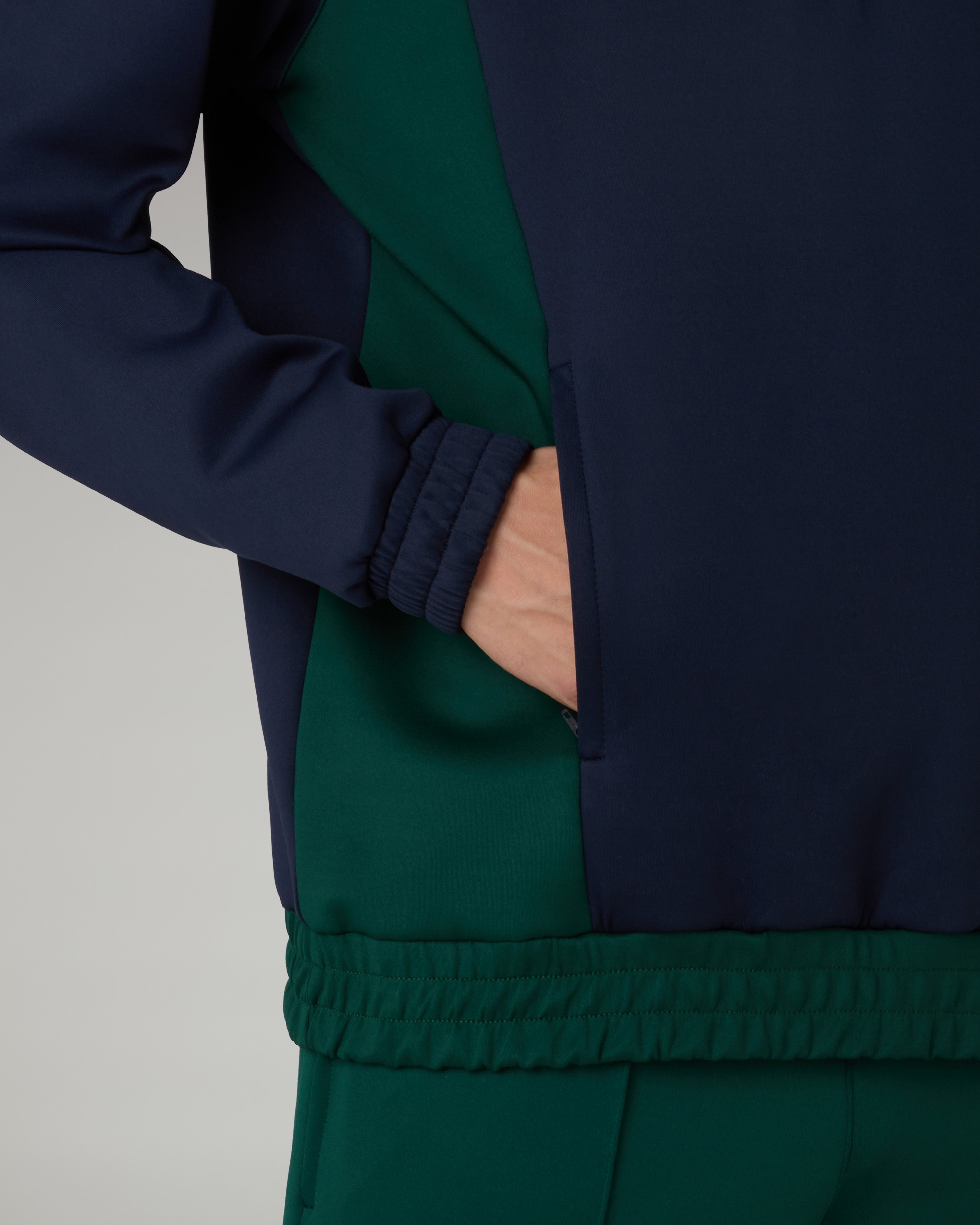 australian-classic-crewneck-blu-navy-felpa-girocollo-mezza-zip-con-tasche image 5