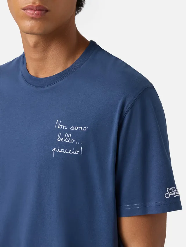 mc2-saint-barth-t-shirt-uomo-arnott-warm-cotone-blu-vacanze-di-natale image 1