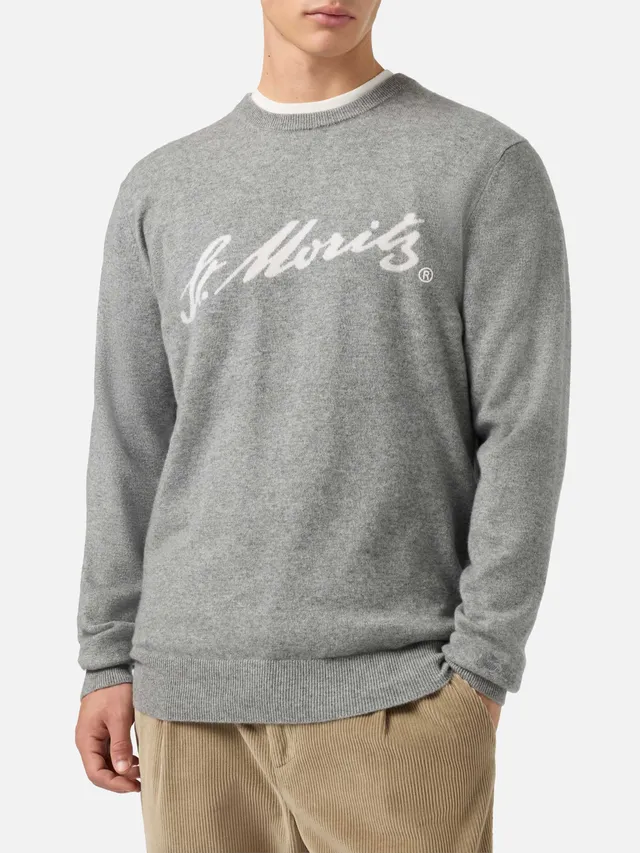 mc2-saint-barth-maglione-heron-light-in-100-cashmere-grigio-con-intarsio-st-mori image 1