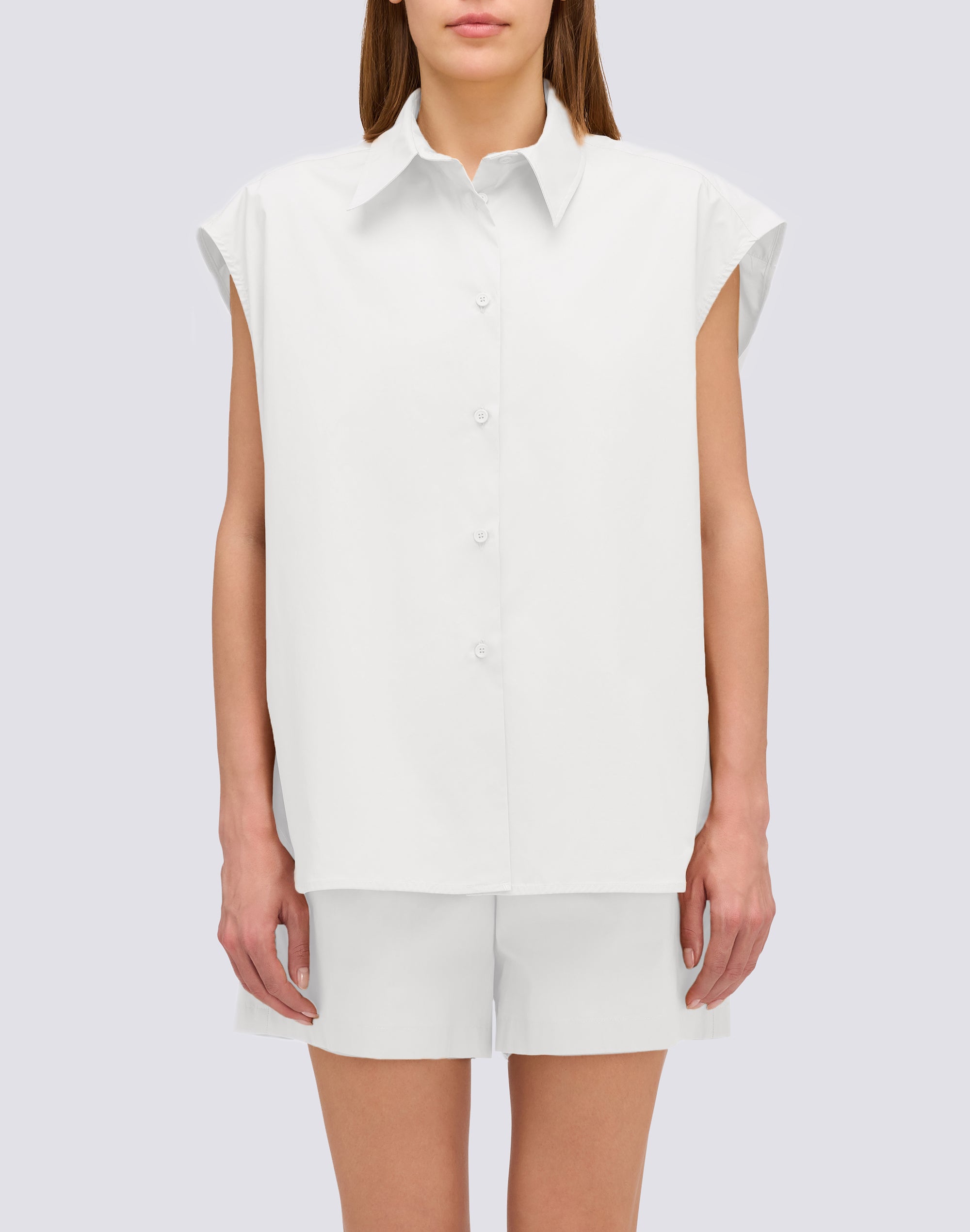 sundek-camicia-donna-in-popeline-smanicata-fit-over image 1