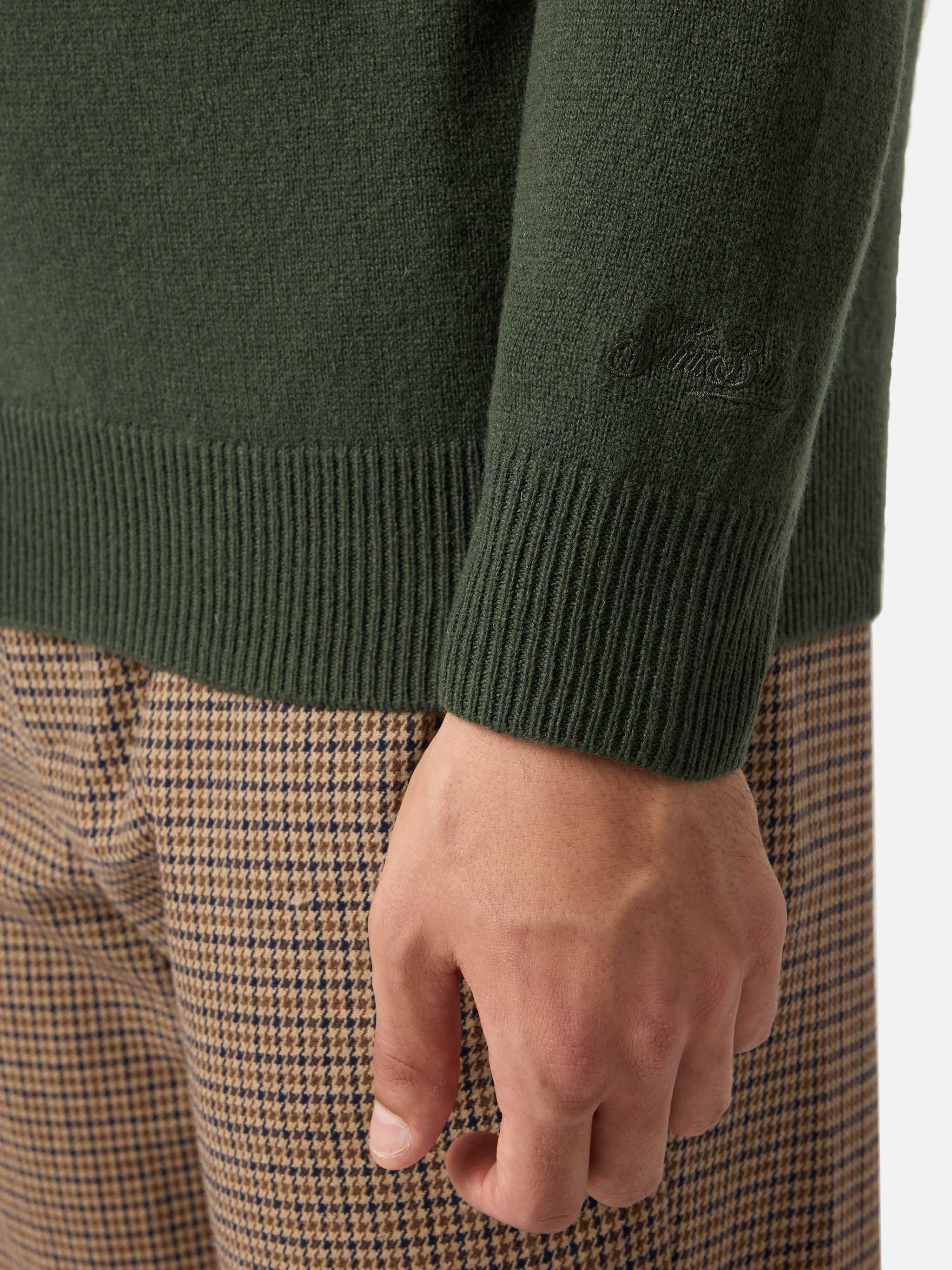 mc2-saint-barth-maglione-regent-in-100-lambswool-verde-militare image 4