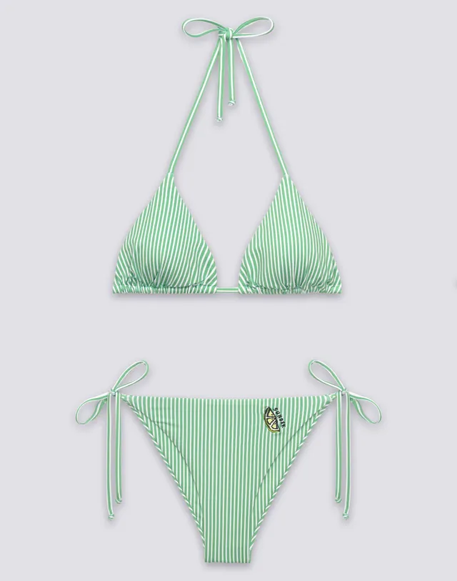 sundek-w101knl36ji-bikini-donna-triangolo-e-slip-laccetti-juicy-stripes image 1