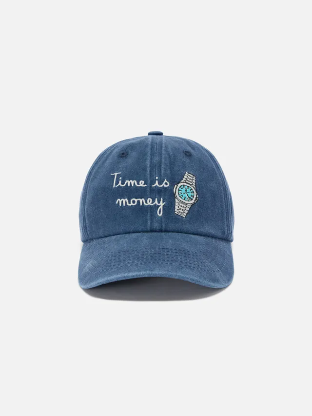 mc2-saint-barth-cappellino-davis-con-visiera-in-cotone-blu-e-ricamo-time-is-mone image 1