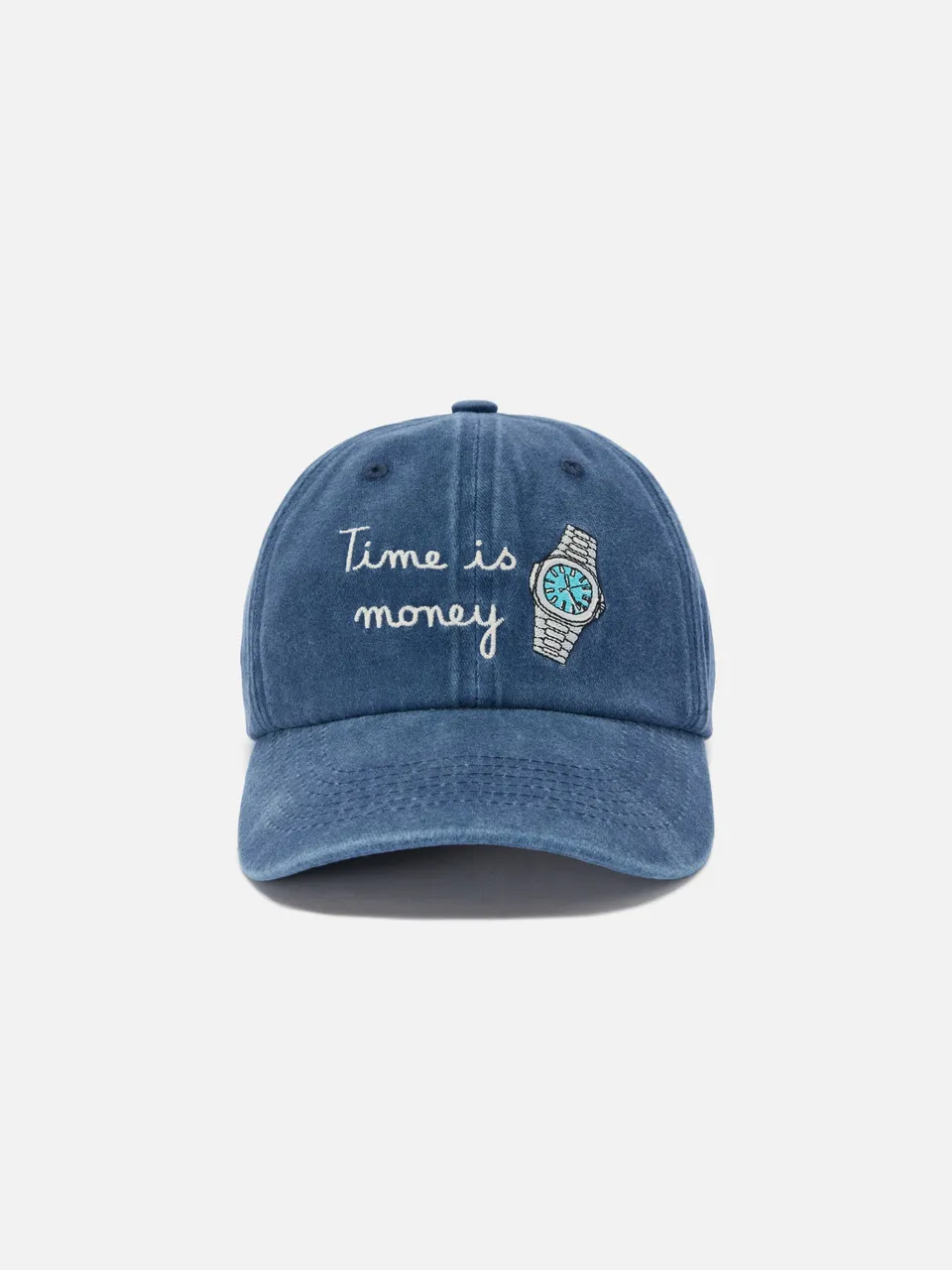 mc2-saint-barth-cappellino-davis-con-visiera-in-cotone-blu-e-ricamo-time-is-mone image 1