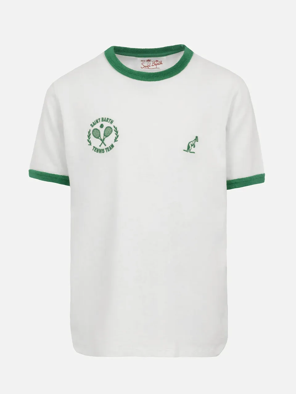 t-shirt-bambino-mc2-saint-barth-dean-jr-bianca-in-cotone-con-ricamo-australian image 1