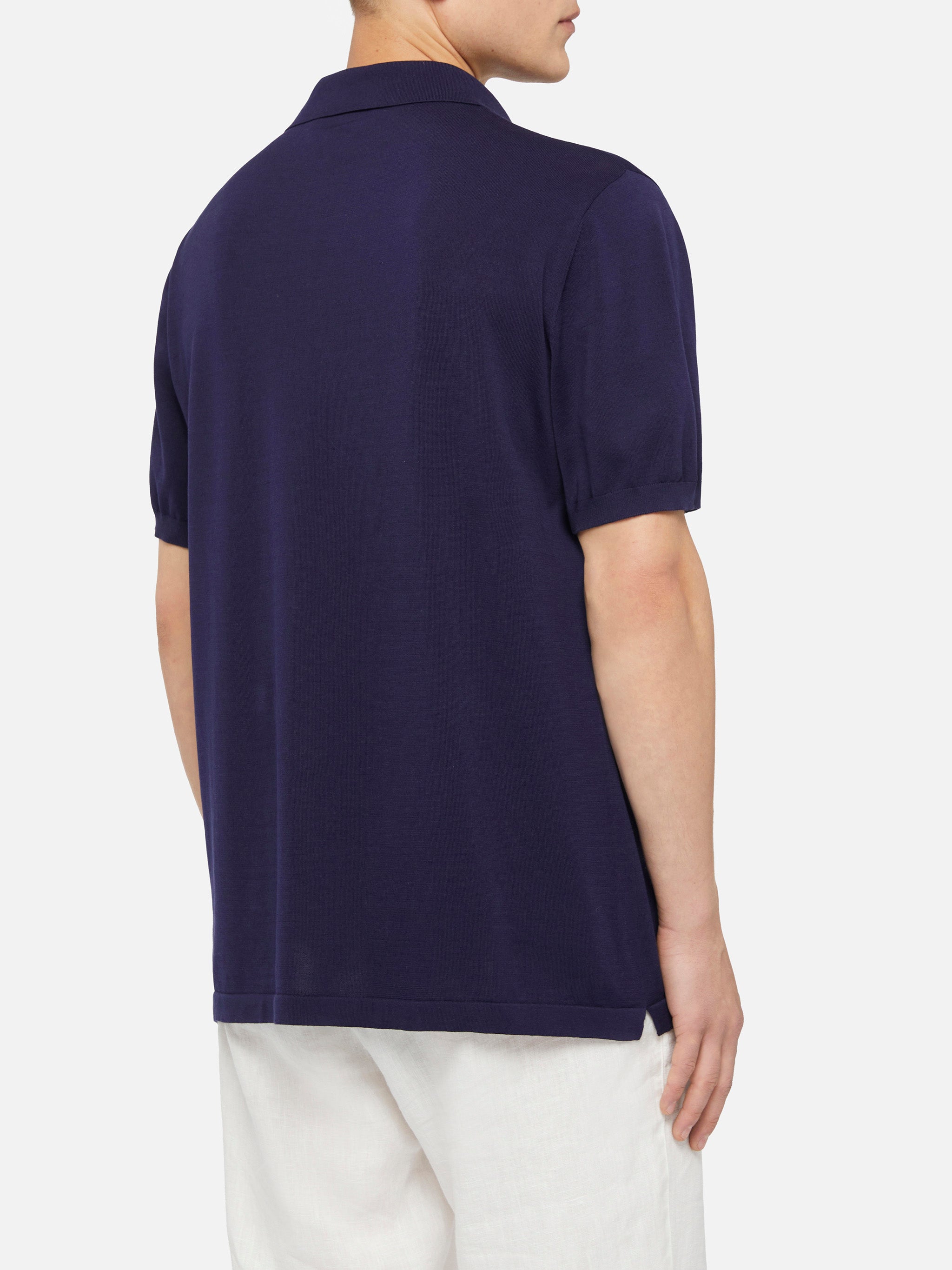 mc2-saint-barth-sloan-polo-uomo-maglia-seta-cotone-blu-navy image 5