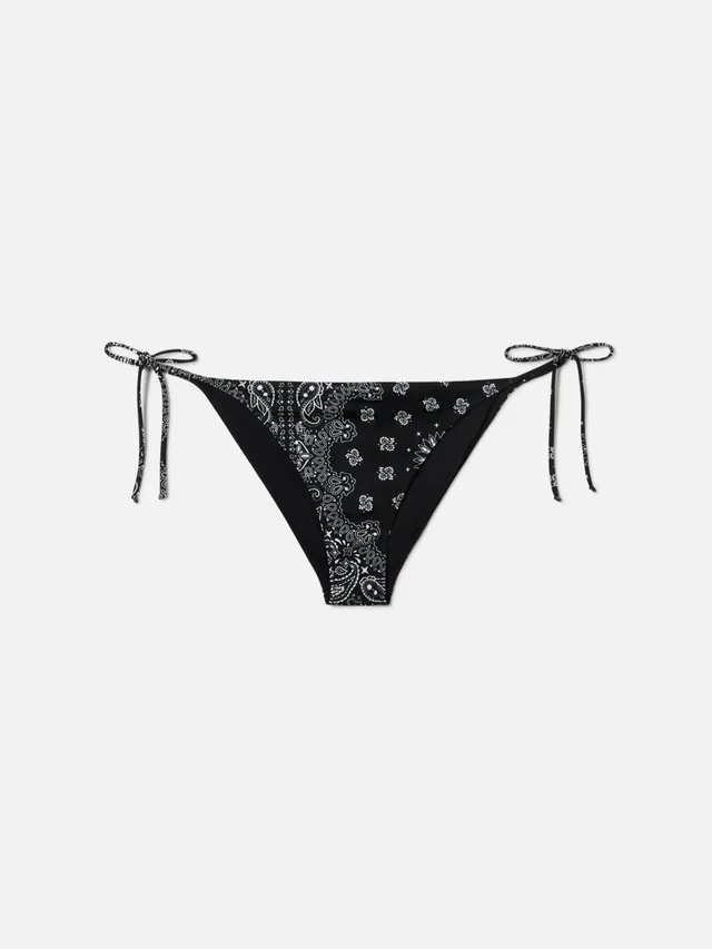 mc2-saint-barth-virgo-slip-mare-donna-stampa-bandana-nero image 1