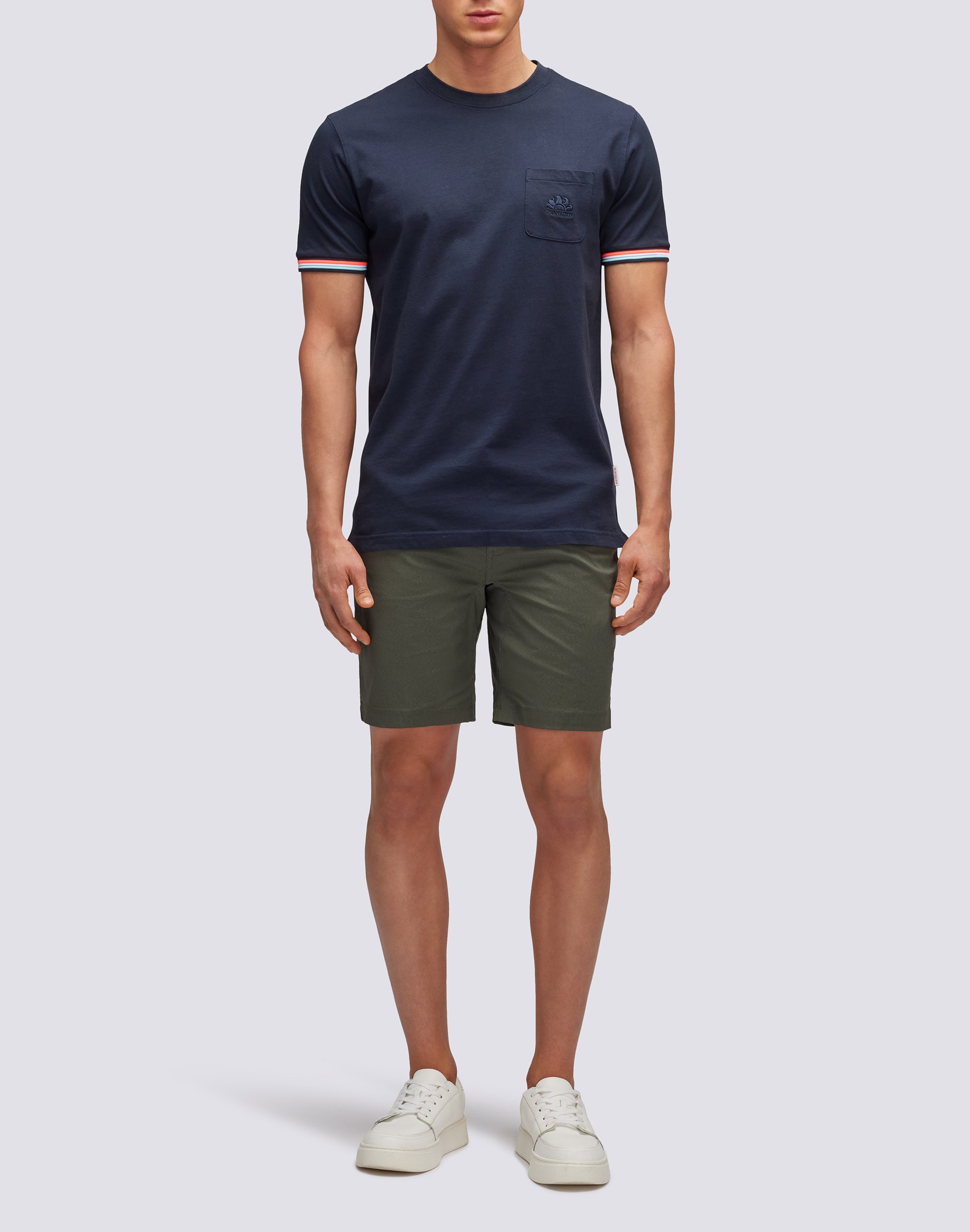 sundek-t-shirt-finn-uomo-girocollo-con-taschino-tricolor image 3