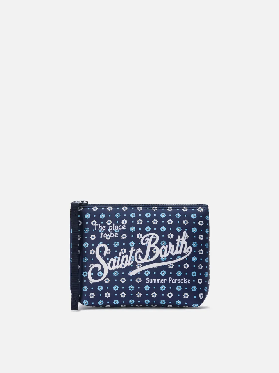 mc2-saint-barth-aline-pochette-scuba-blu-stampa-fiori-all-over image 1