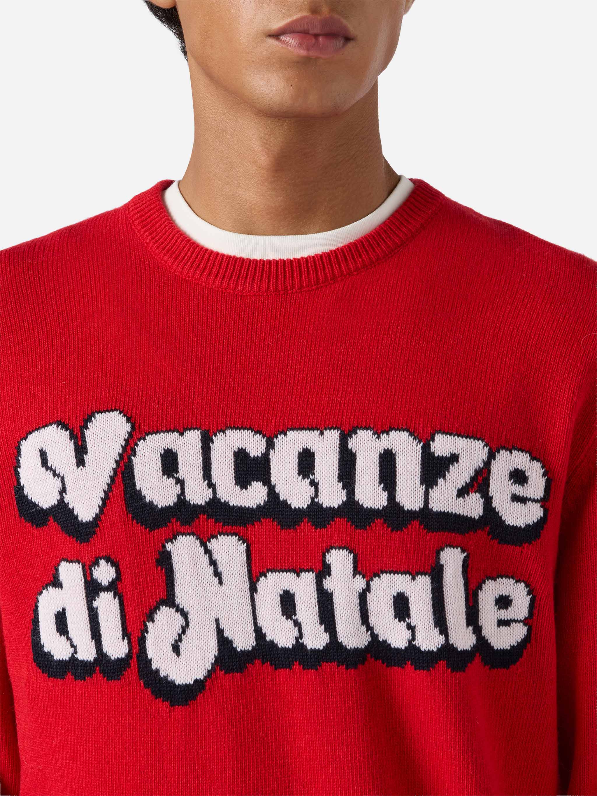 mc2-saint-barth-heron-maglione-uomo-rosso-jacquard-vacanze-di-natale image 2