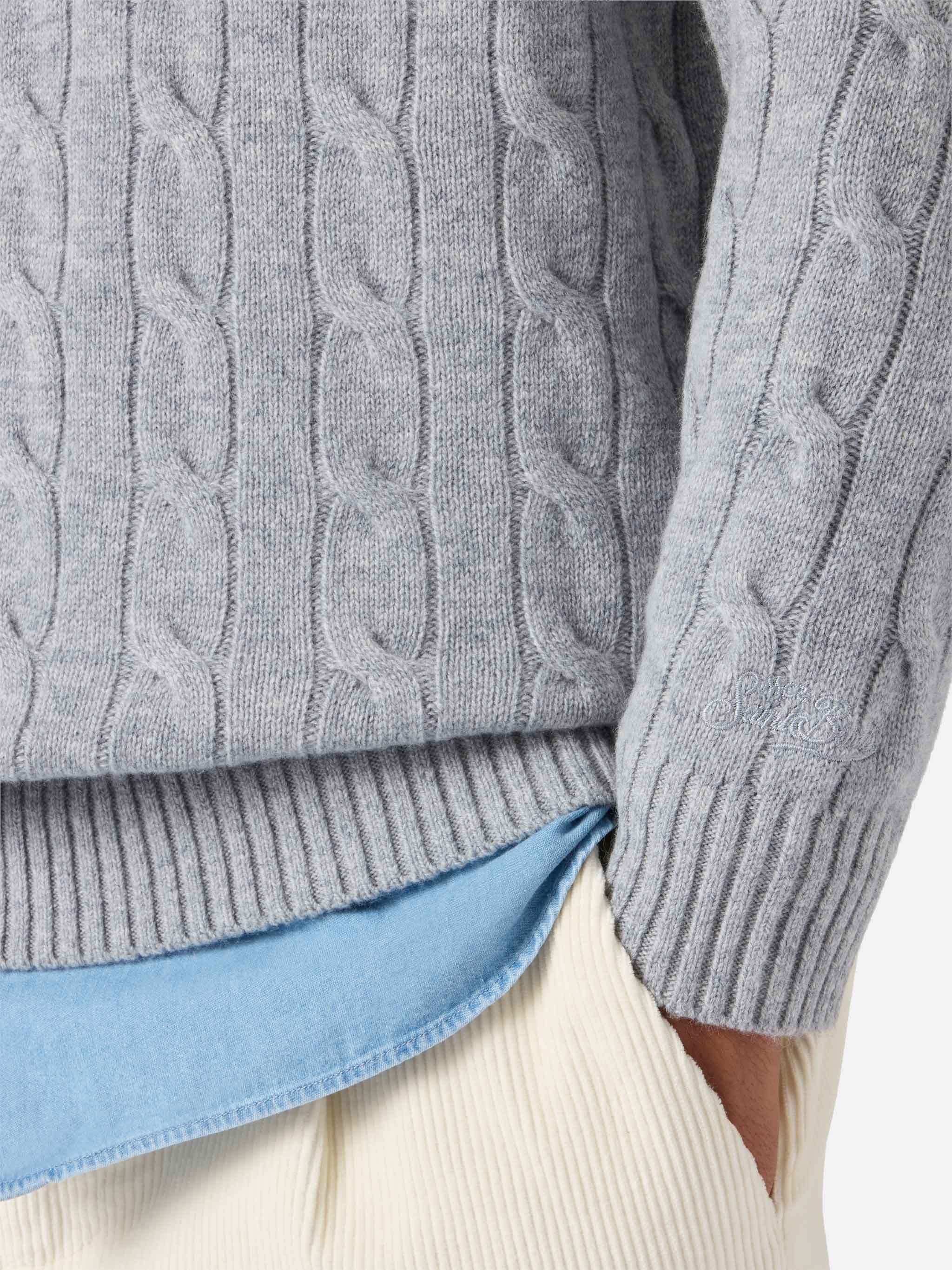 mc2-saint-barth-maglione-girocollo-regent-a-trecce-100-lana-merino-grigio-melang image 4