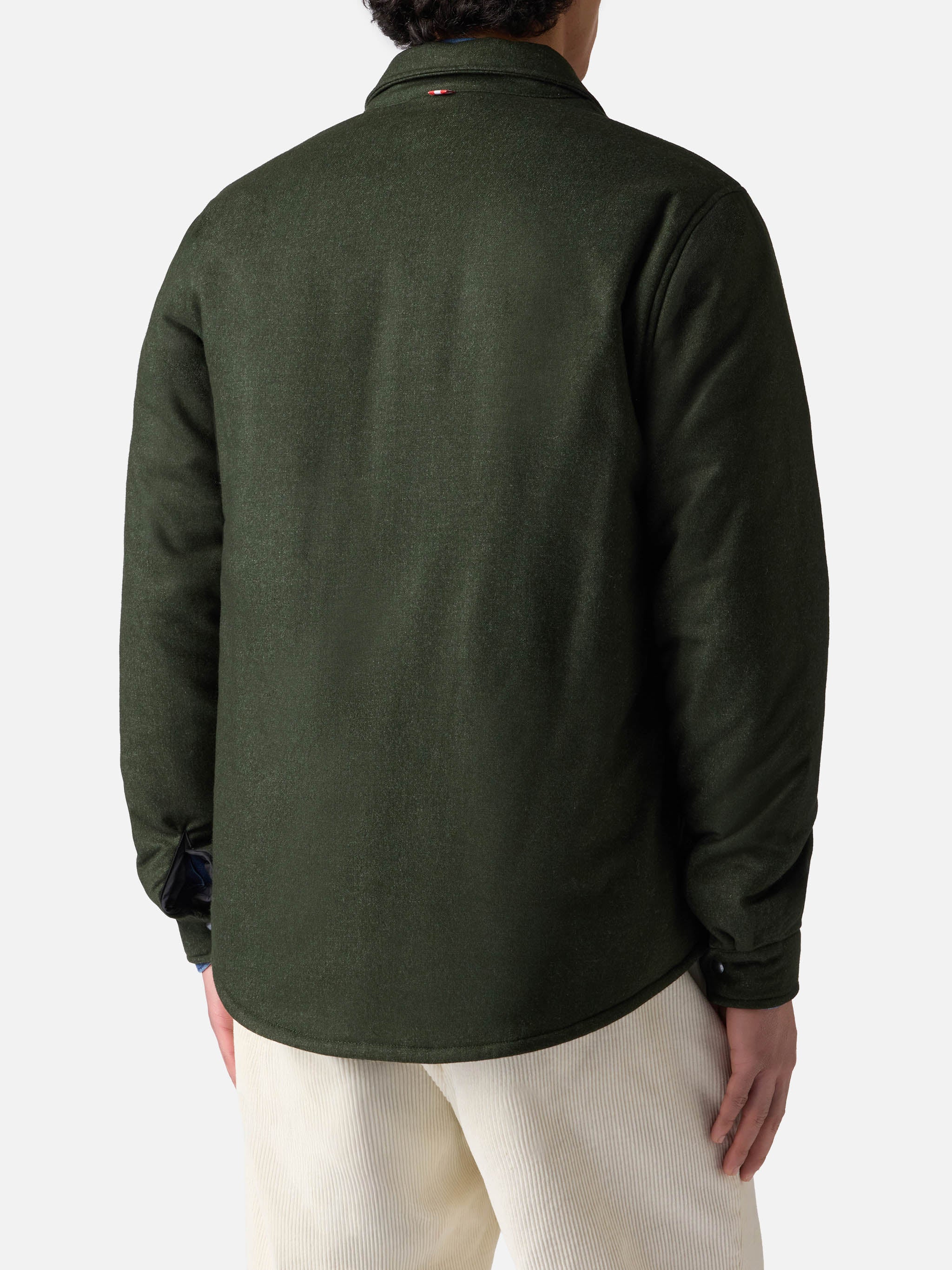 mc2-saint-barth-chalet-sovracamicia-uomo-verde-militare-in-lana-con-ricamo image 4