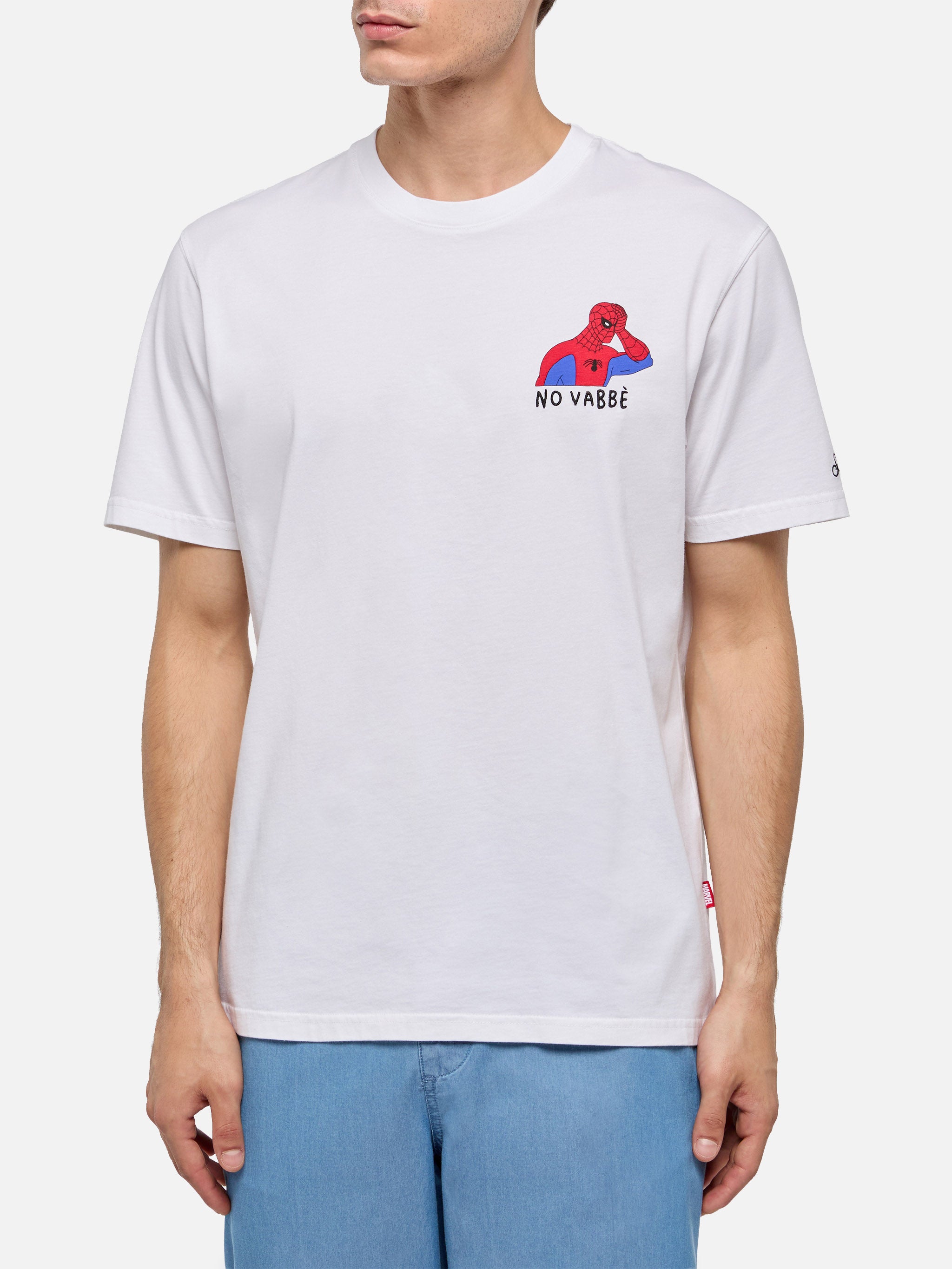 mc2-saint-barth-t-shirt-uomo-marvel-spiderman-edizione-speciale-in-cotone-bianco image 3
