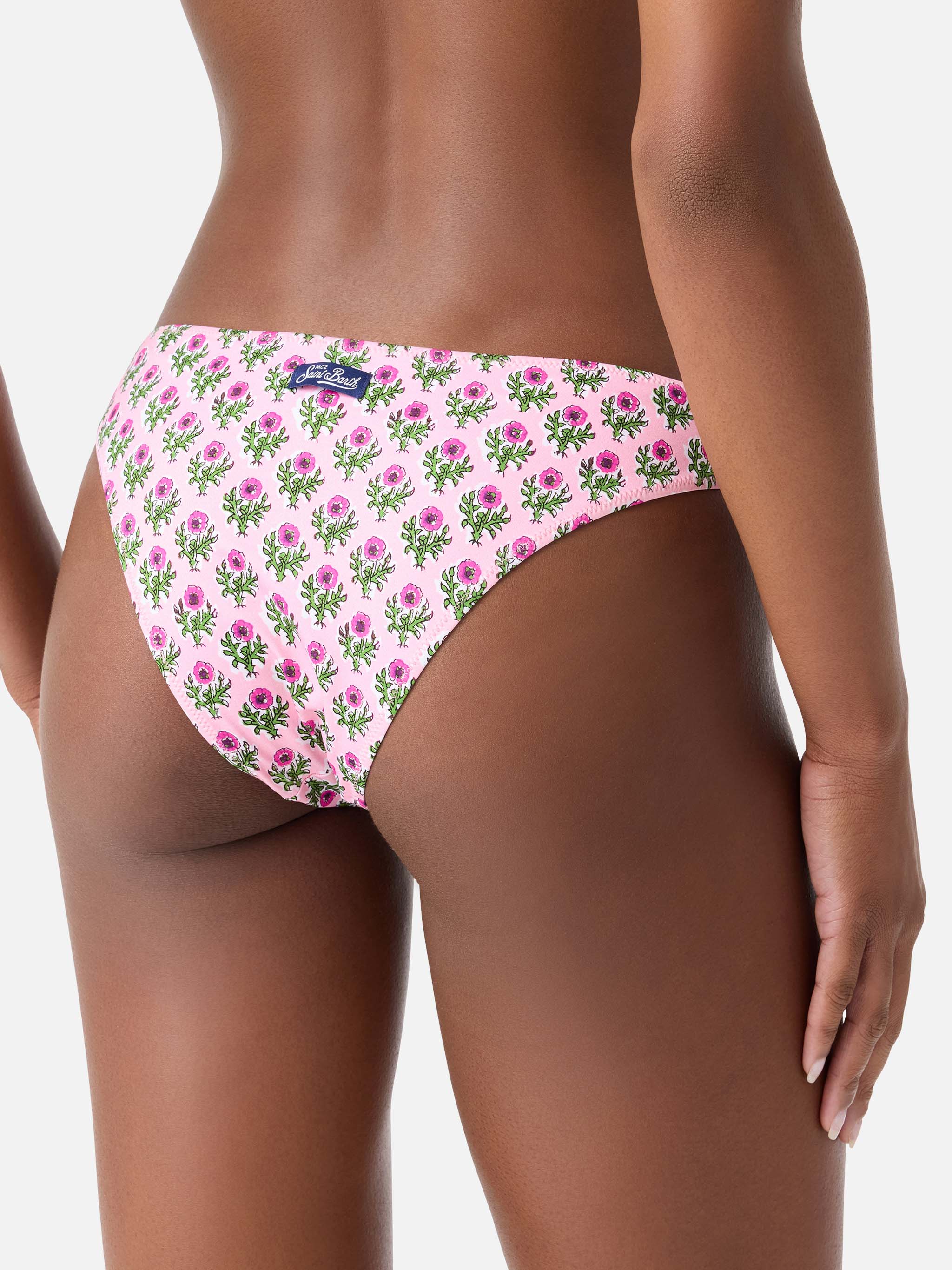 mc2-saint-barth-lido-slip-mare-donna-stampa-fiori-rosa image 2