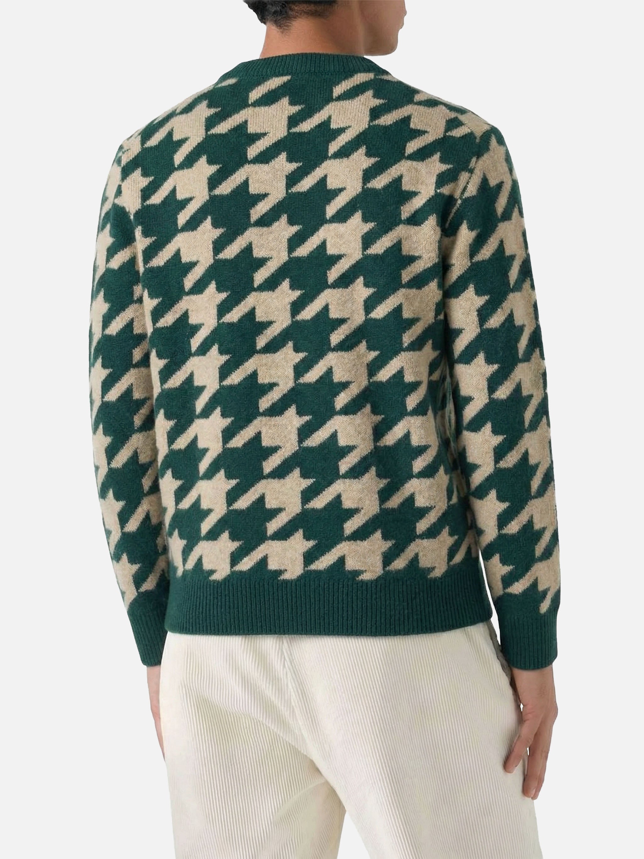 mc2-saint-barth-maglione-heron-p-verde-jacquard-snoopy-peanuts-in-misto-cashmere image 2