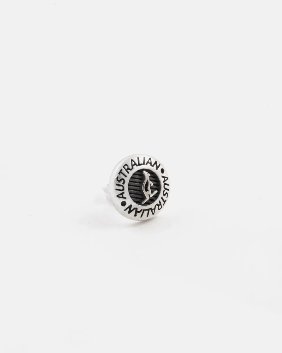 australian-icon-dome-orecchino-mono-lobo-rotondo-12-mm-silver image 1