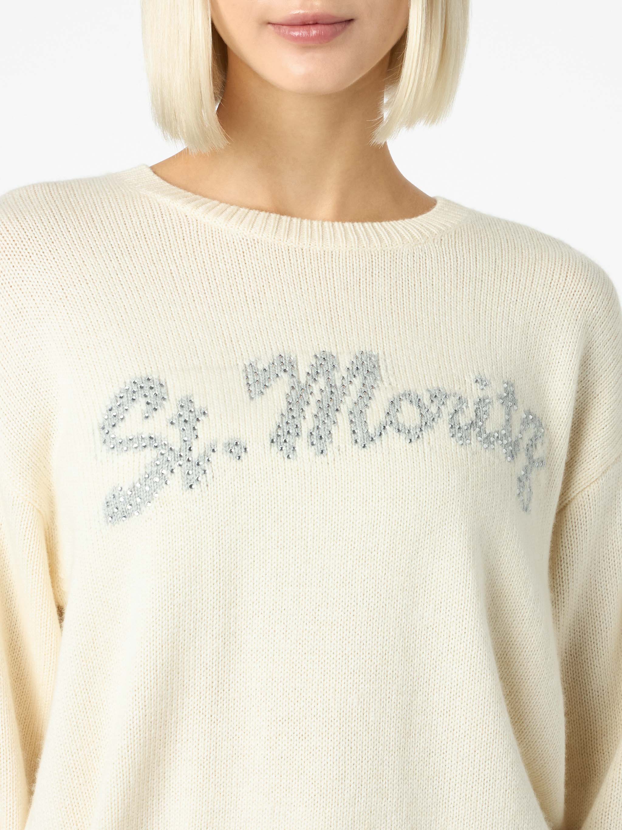 mc2-saint-barth-louise-maglia-donna-bianca-strass-st-moritz-special-edition image 2