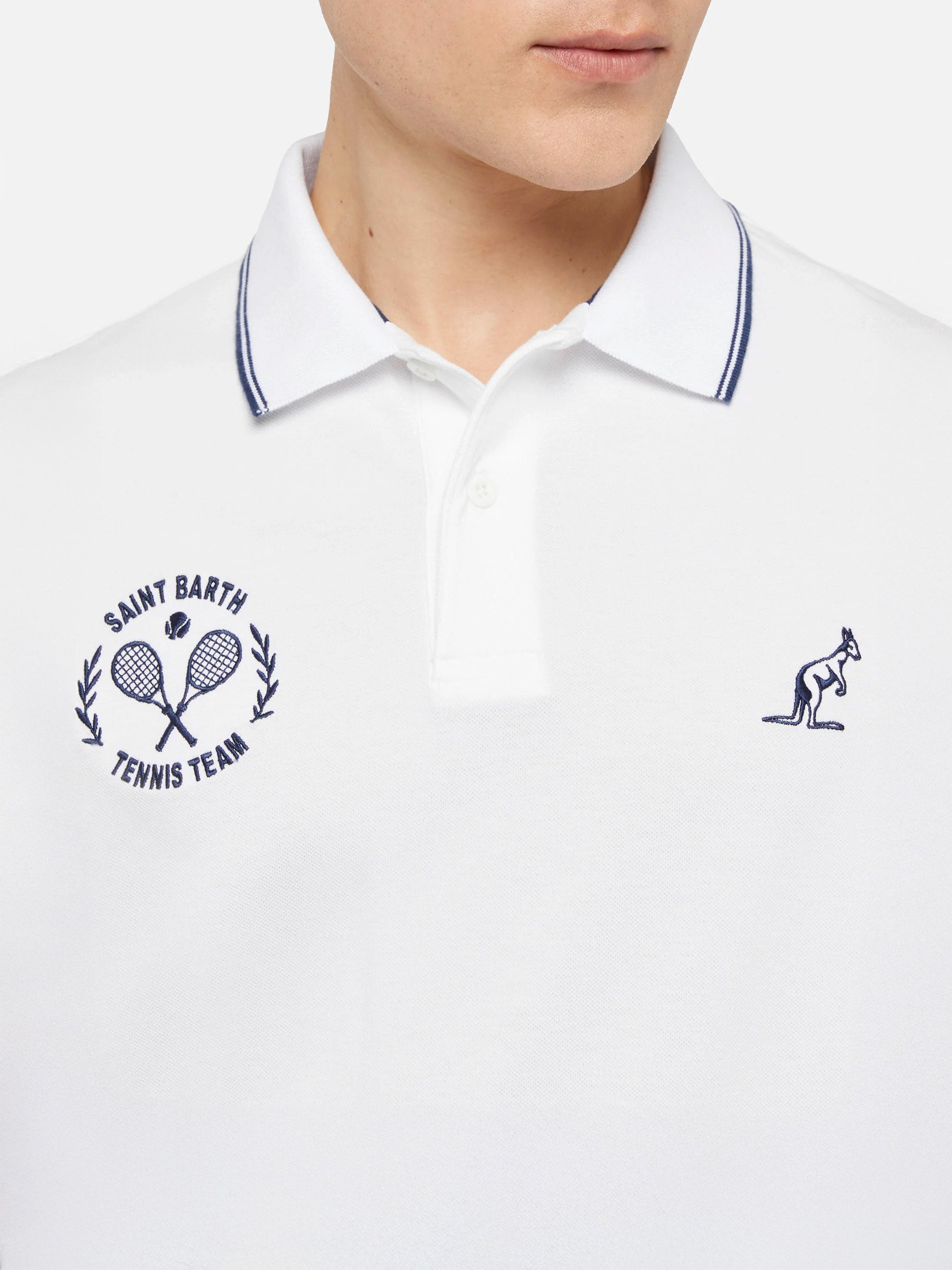 mc2-saint-barth-polo-beverly-hills-uomo-in-cotone-piqu-bianco-australian-special image 2