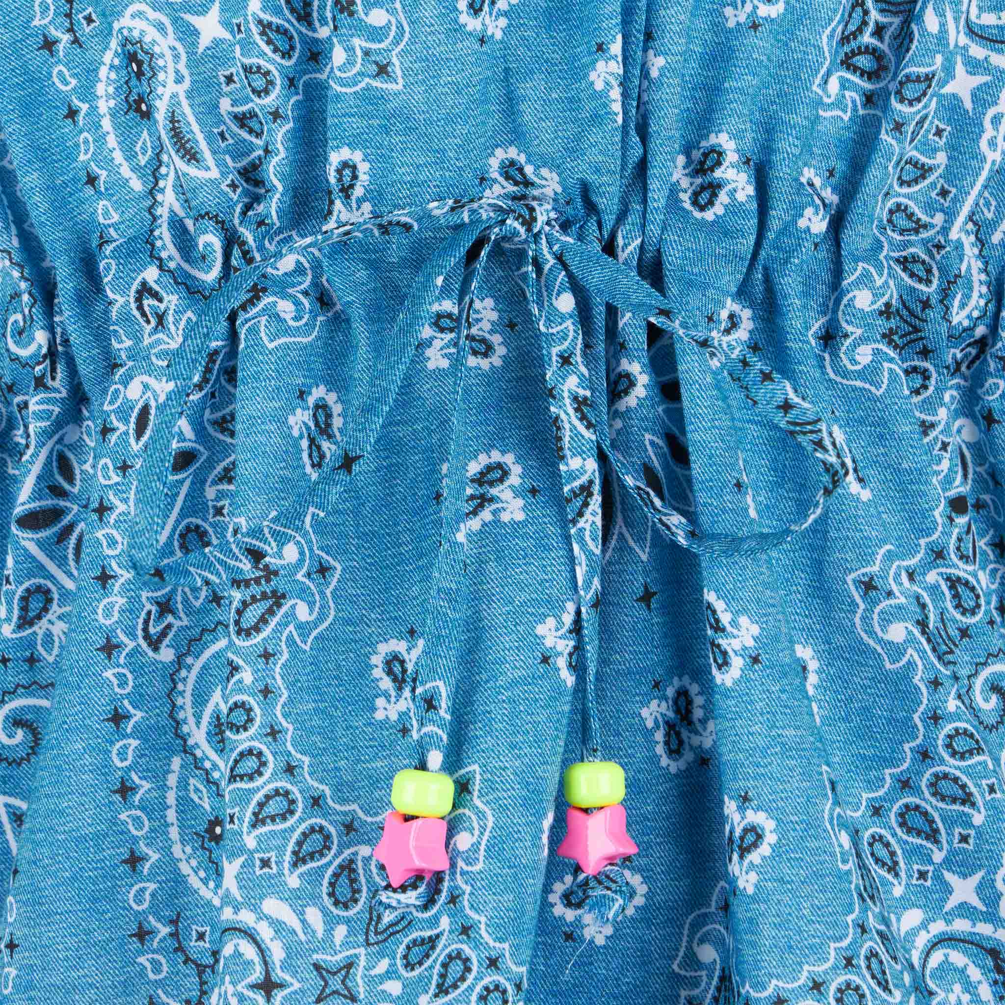 mc2-saint-barth-danya-poncho-bambina-stampa-bandana-azzurra image 3