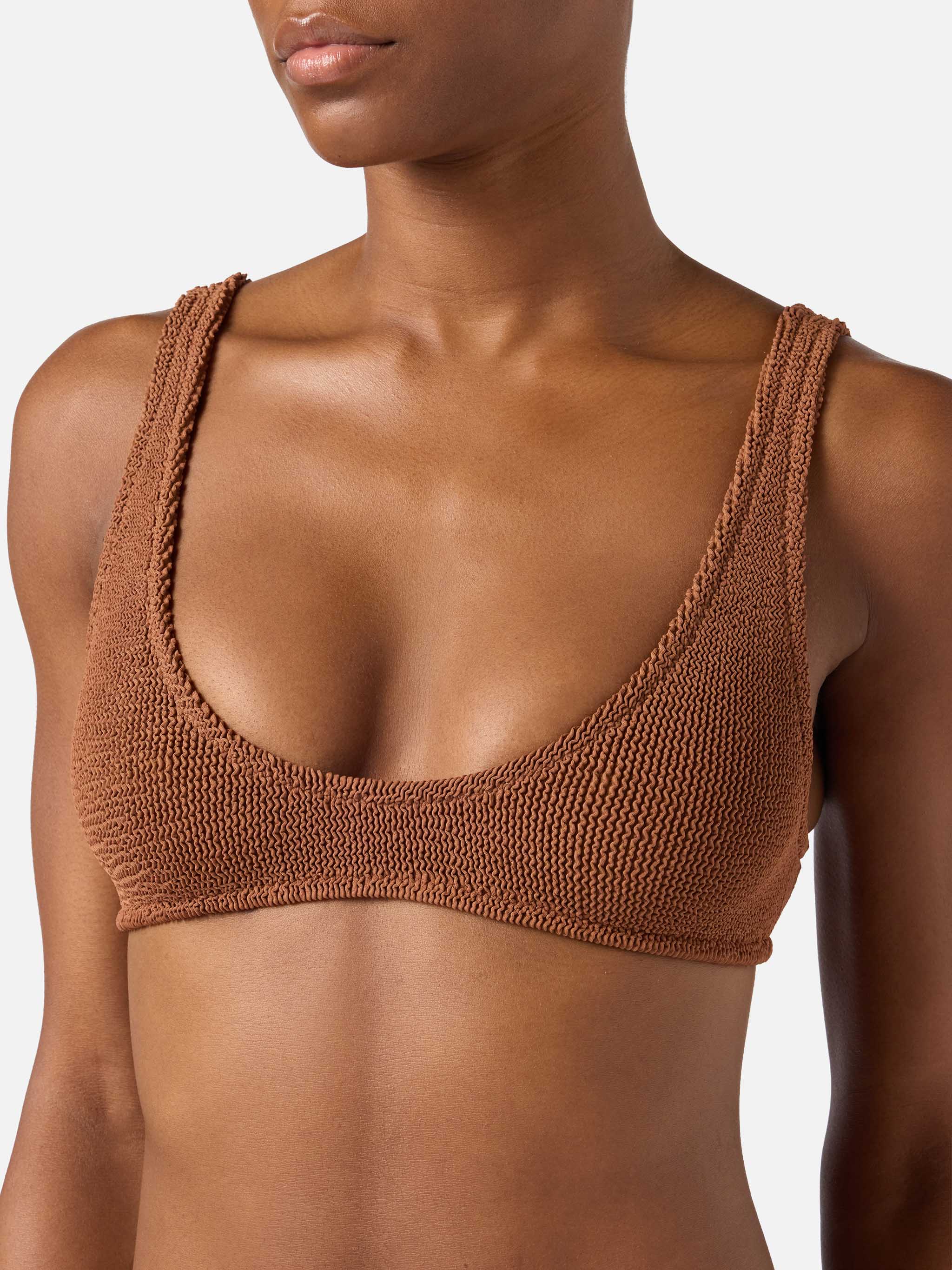 mc2-saint-barth-top-bikini-pamy-bralette-donna-marrone-crinkle image 2
