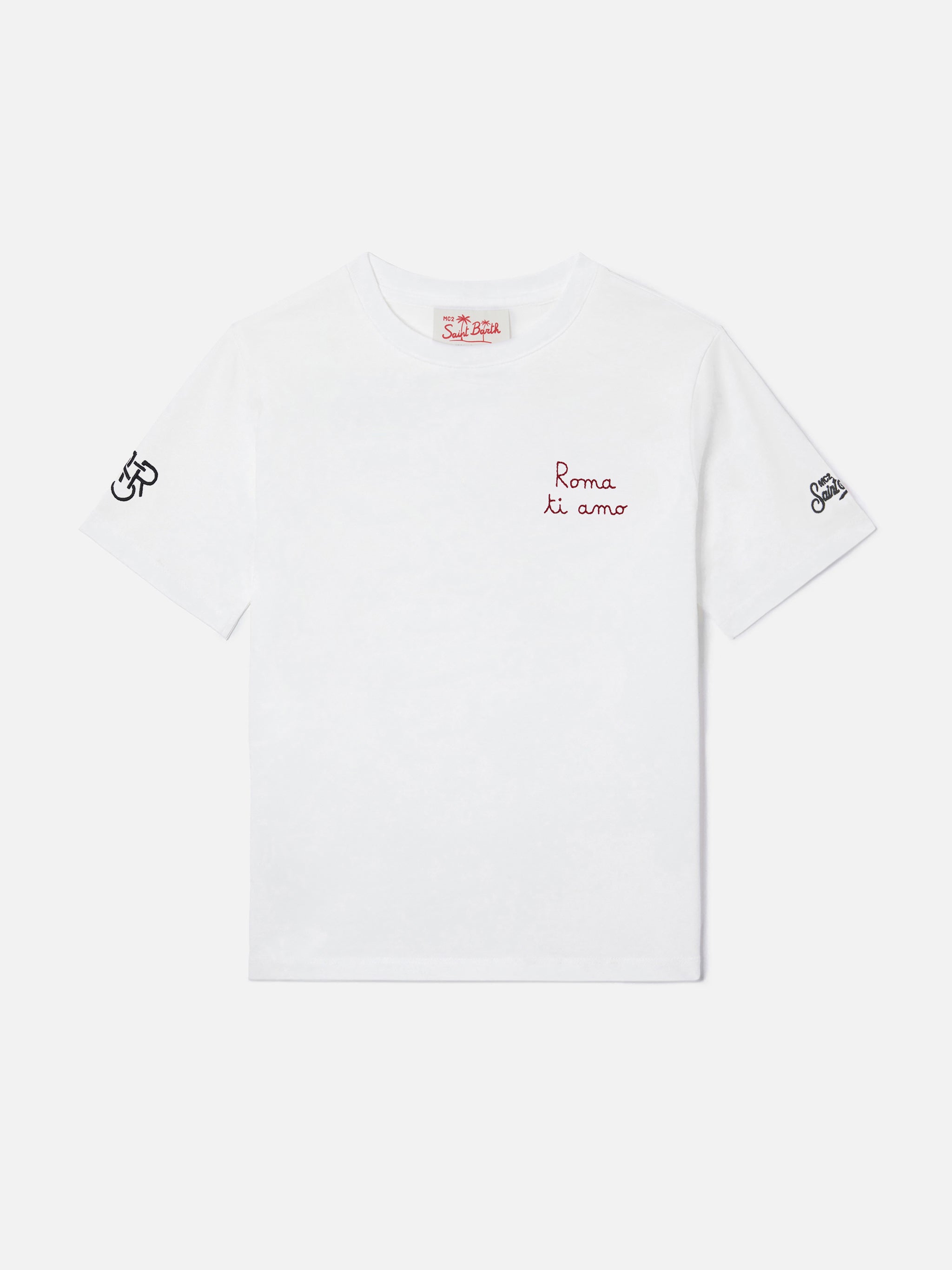 mc2-saint-barth-portofino-jr-t-shirt-bambino-bianca-as-roma-special-edition image 1