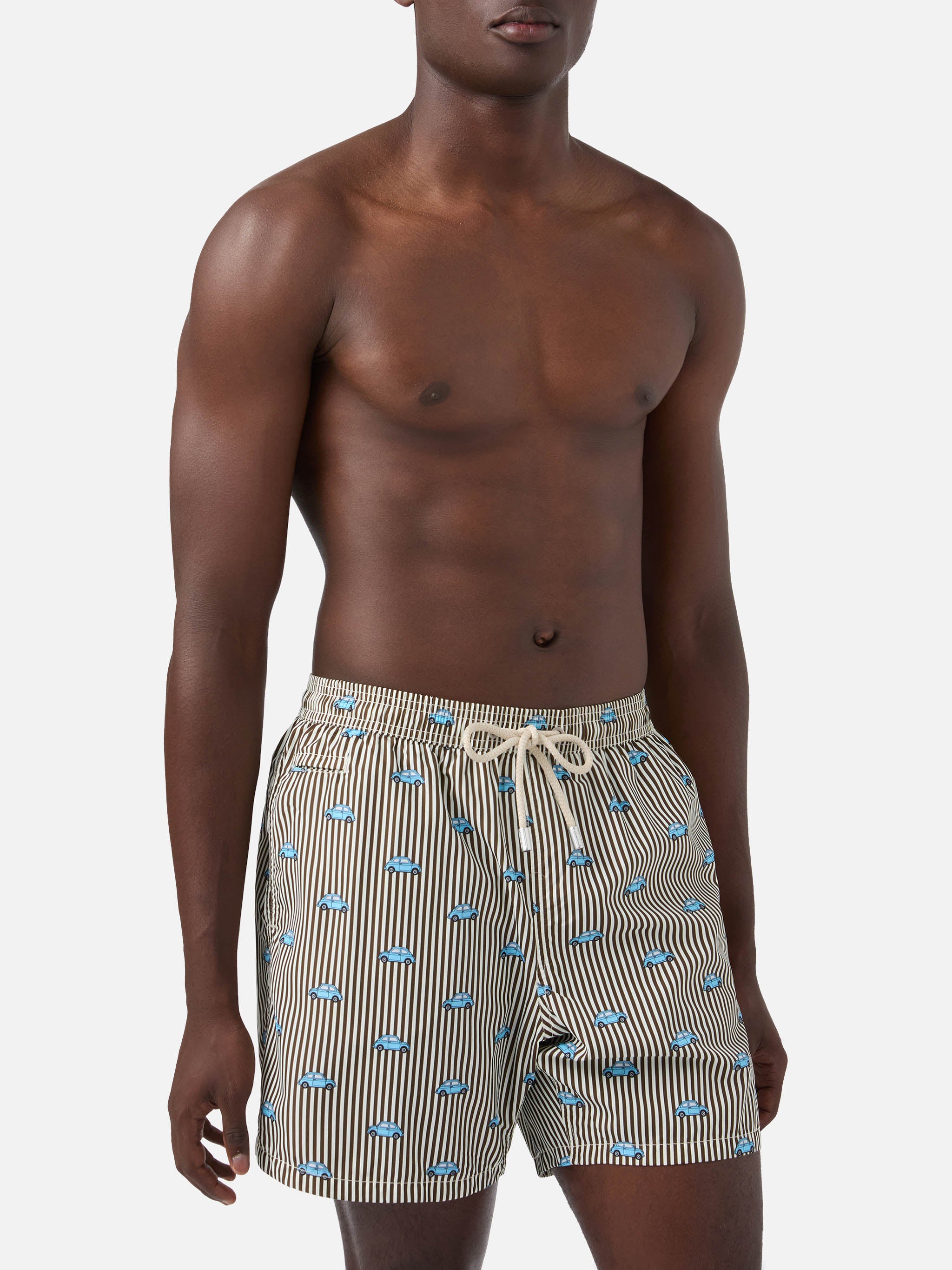 mc2-saint-barth-costume-lighting-micro-uomo-righe-fiat-500-marrone image 3