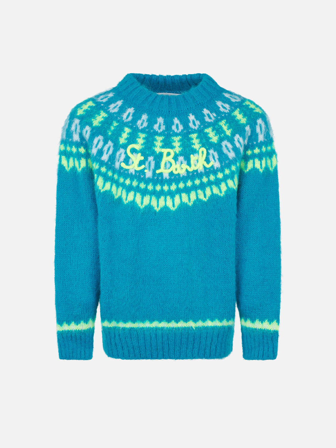 maglione-garzato-mc2-saint-barth-da-bambina-con-jacquard-nordico-azzurro image 1