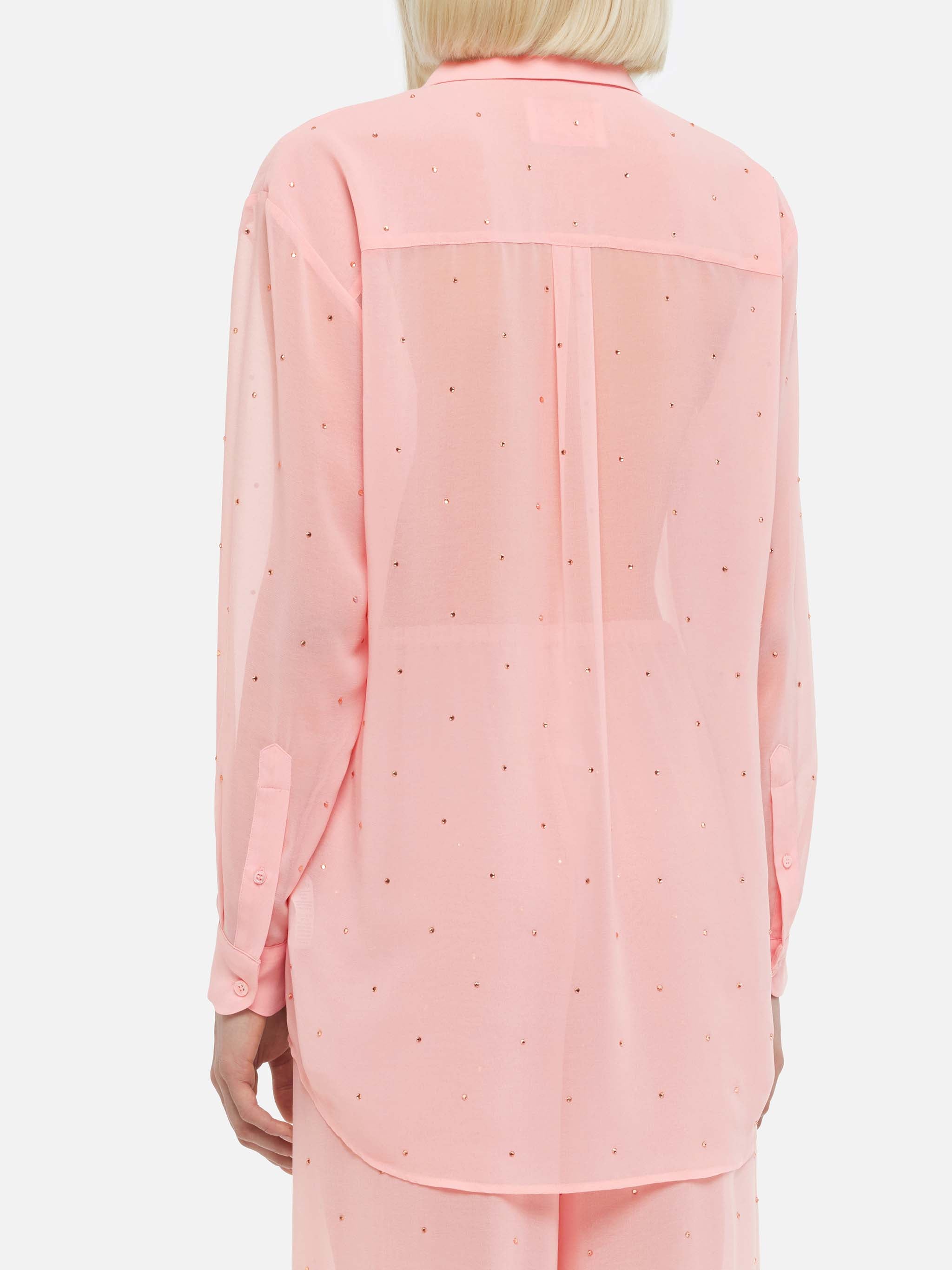 mc2-saint-barth-brigitte-camicia-donna-georgette-rosa-con-strass image 6