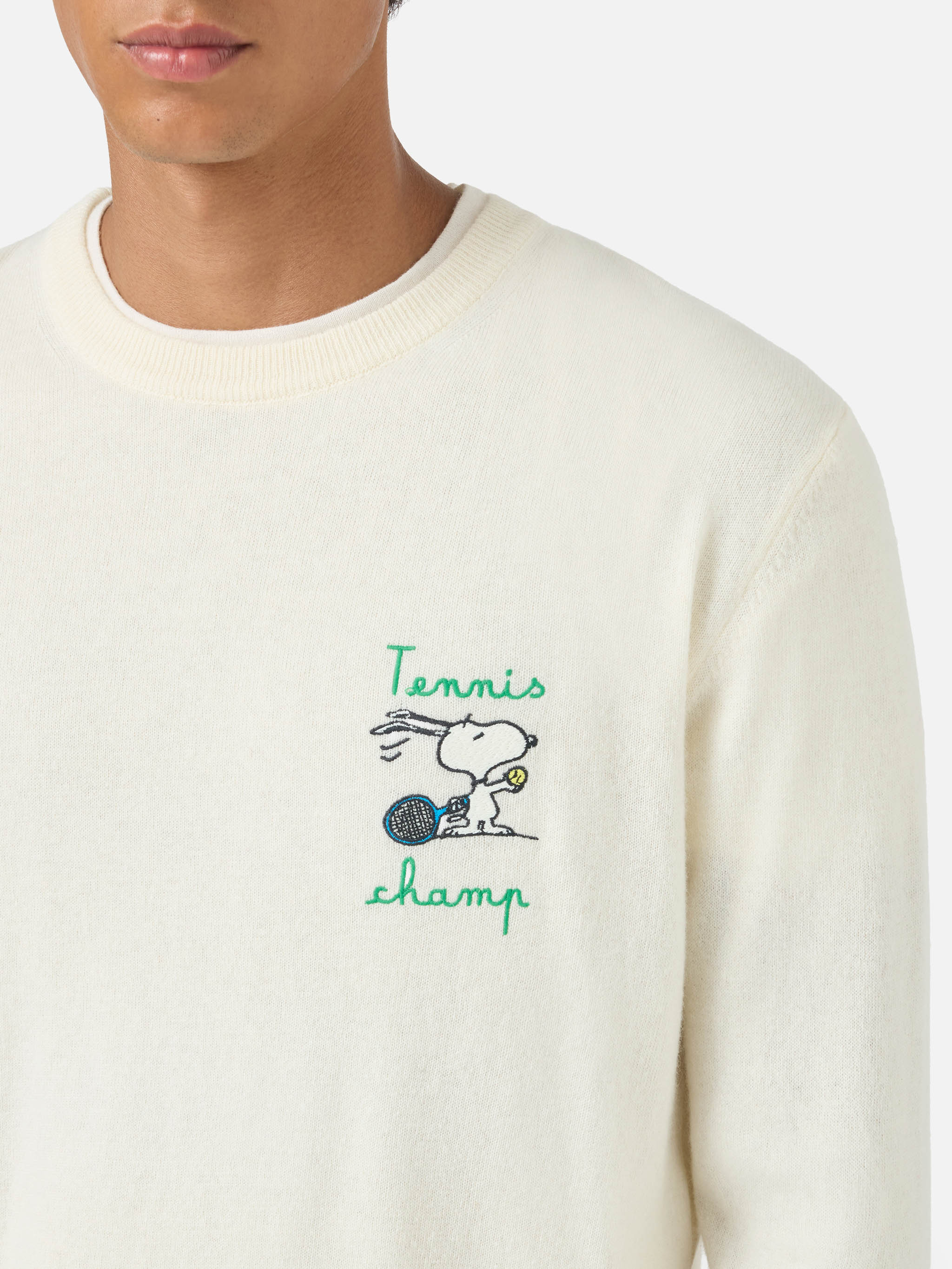 mc2-saint-barth-heron-maglione-girocollo-uomo-snoopy-tennis-champ-peanuts-specia image 2