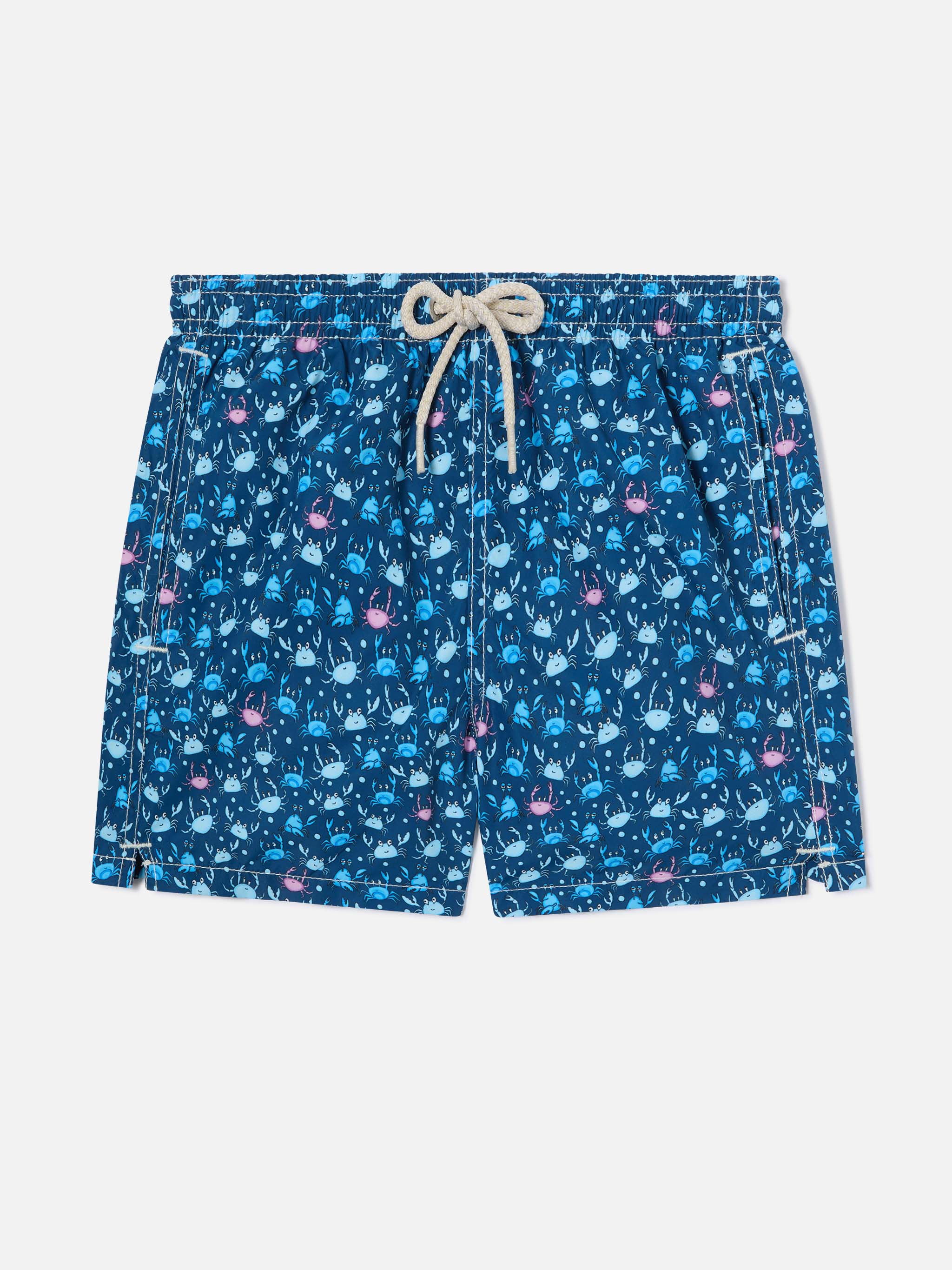 mc2-saint-barth-jean-costume-mare-bambino-stampa-granchi-blu image 1