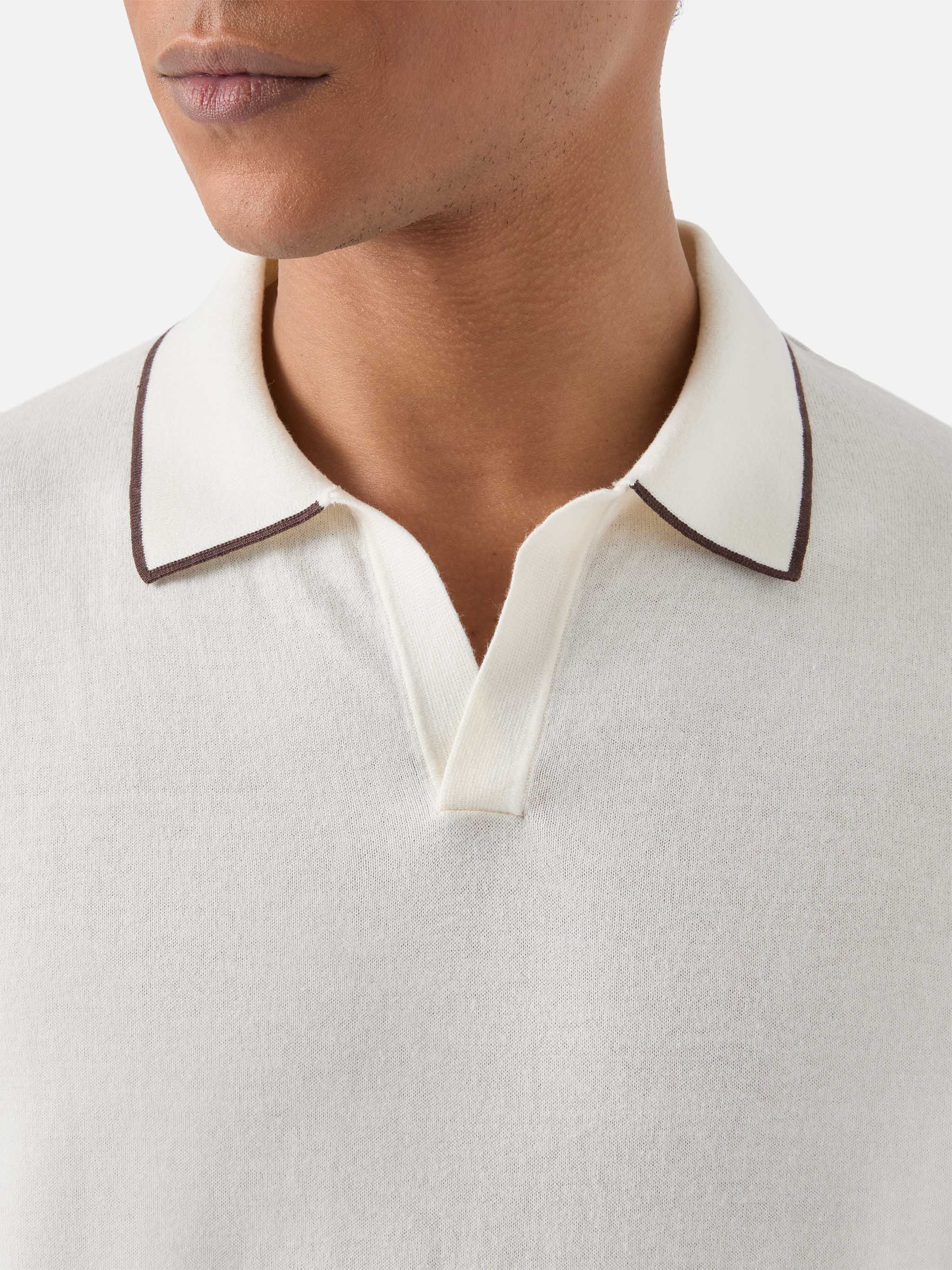 mc2-saint-barth-polo-sloan-in-cotone-high-twist-beige-con-profili-a-contrasto-uo image 3