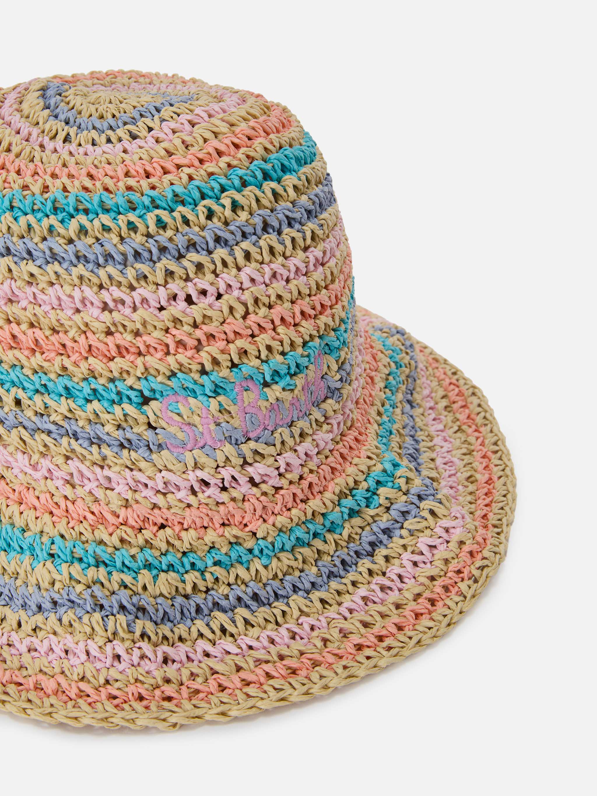 mc2-saint-barth-cappellino-polly-bucket-hat-bambina-a-righe-multicolor image 2