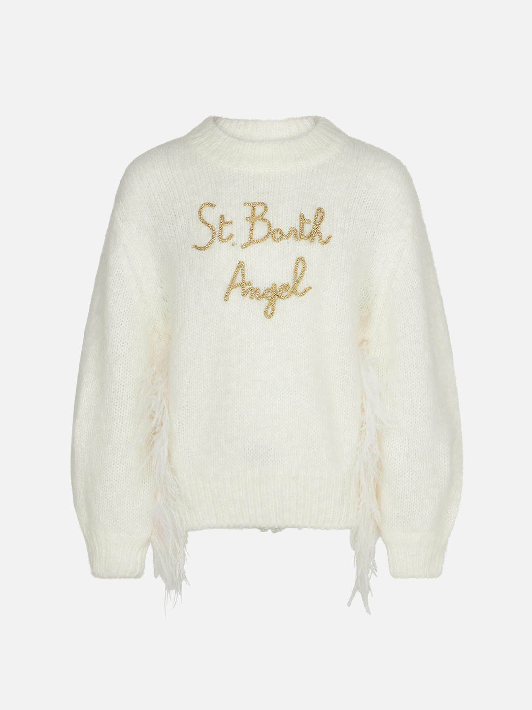mc2-saint-barth-maglione-bambina-dany-girocollo-bianco-garzato-st-barth-angel image 1