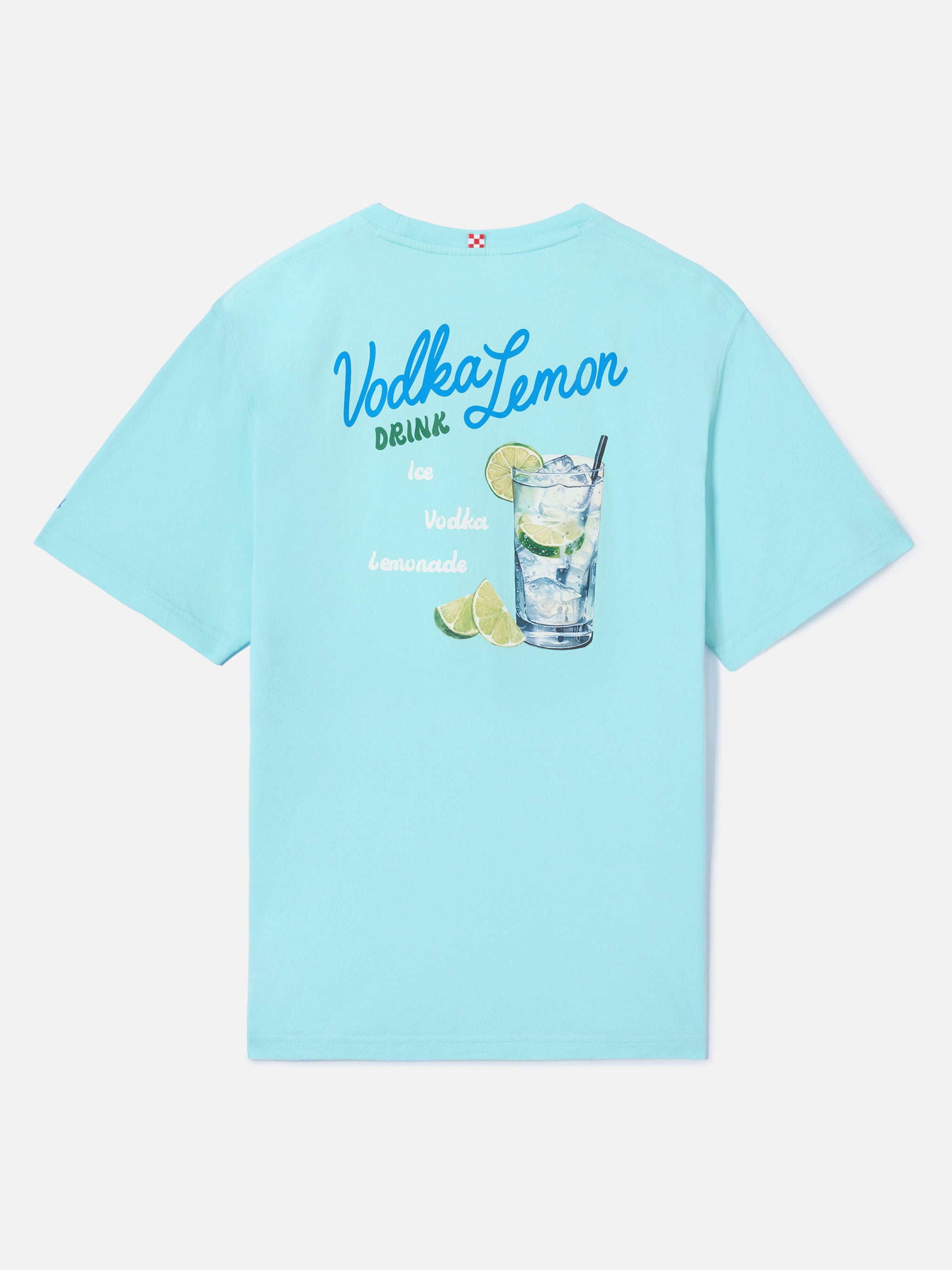 mc2-saint-barth-t-shirt-portland-uomo-verde-acqua-vodka-lemon-drink-in-puro-coto image 1