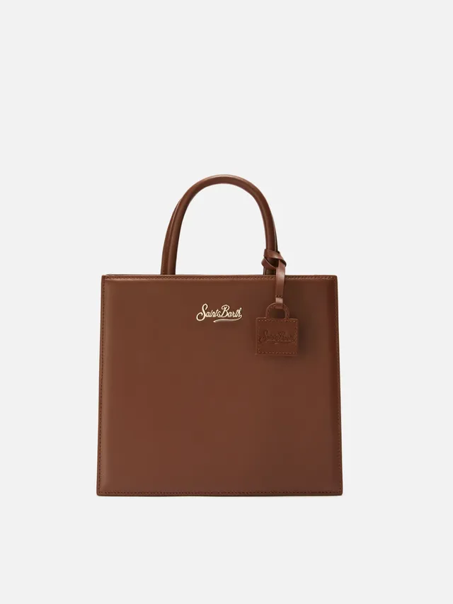 mc2-saint-barth-shop-bag-midi-borsa-a-mano-in-pelle-marrone image 1