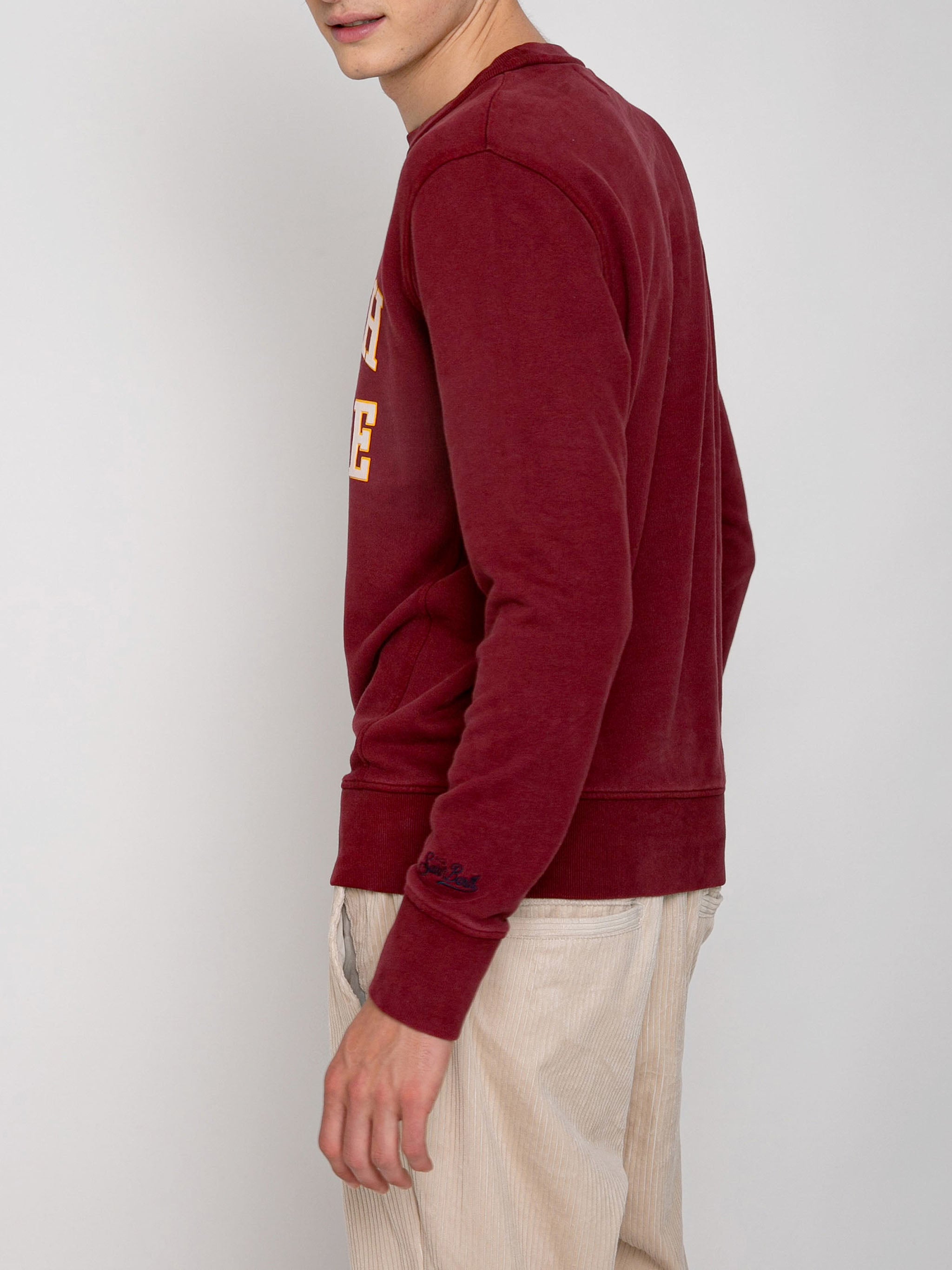 mc2-saint-barth-felpa-girocollo-st-barth-college-bordeaux-uomo image 2