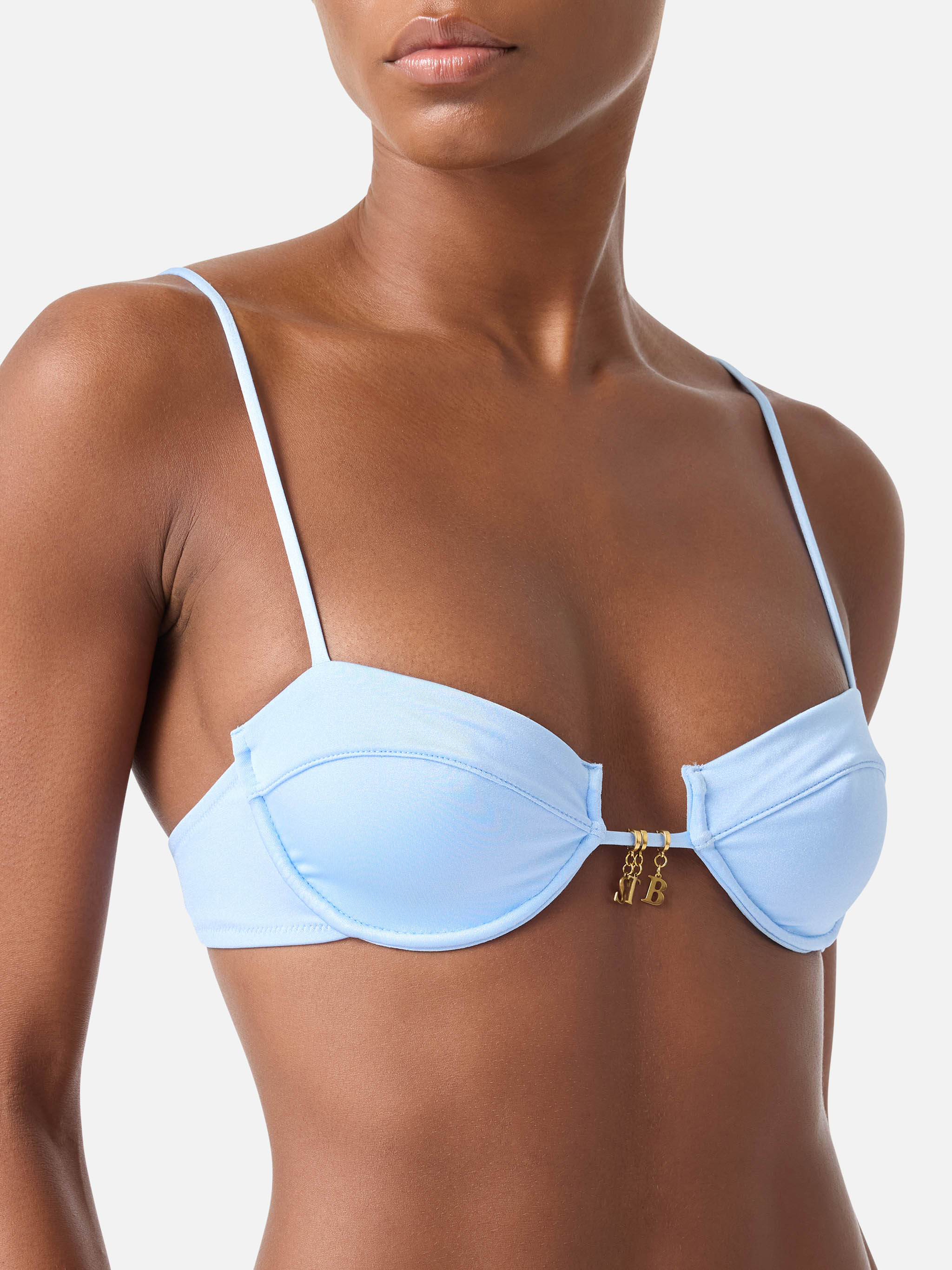mc2-saint-barth-top-bikini-salina-balconette-glossy-azzurro-con-charms image 2
