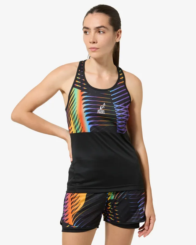 australian-chaos-tank-top-padel-in-tessuto-ace-nero-performance image 1